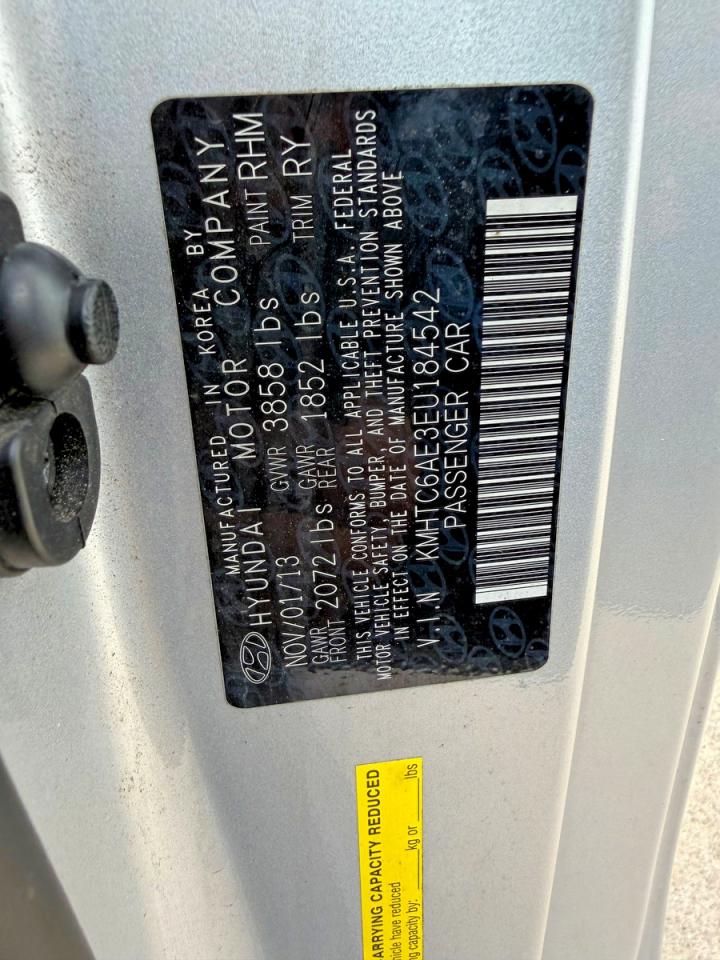 2014 Hyundai Veloster VIN KMHTC6AE3EU184542 photo 10