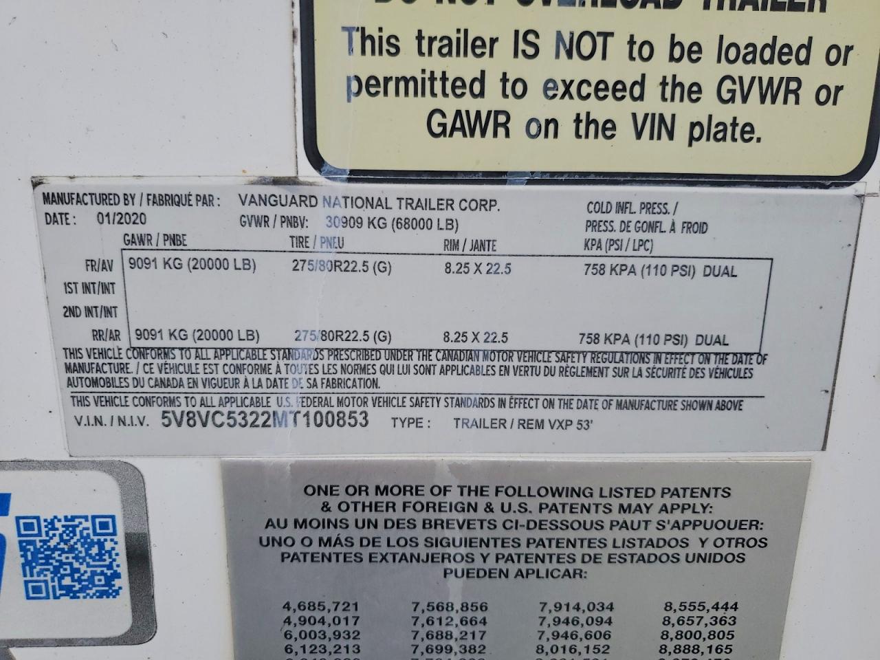 2021 VANGUARD All models VIN 5V8VC5322MT100853 photo 10