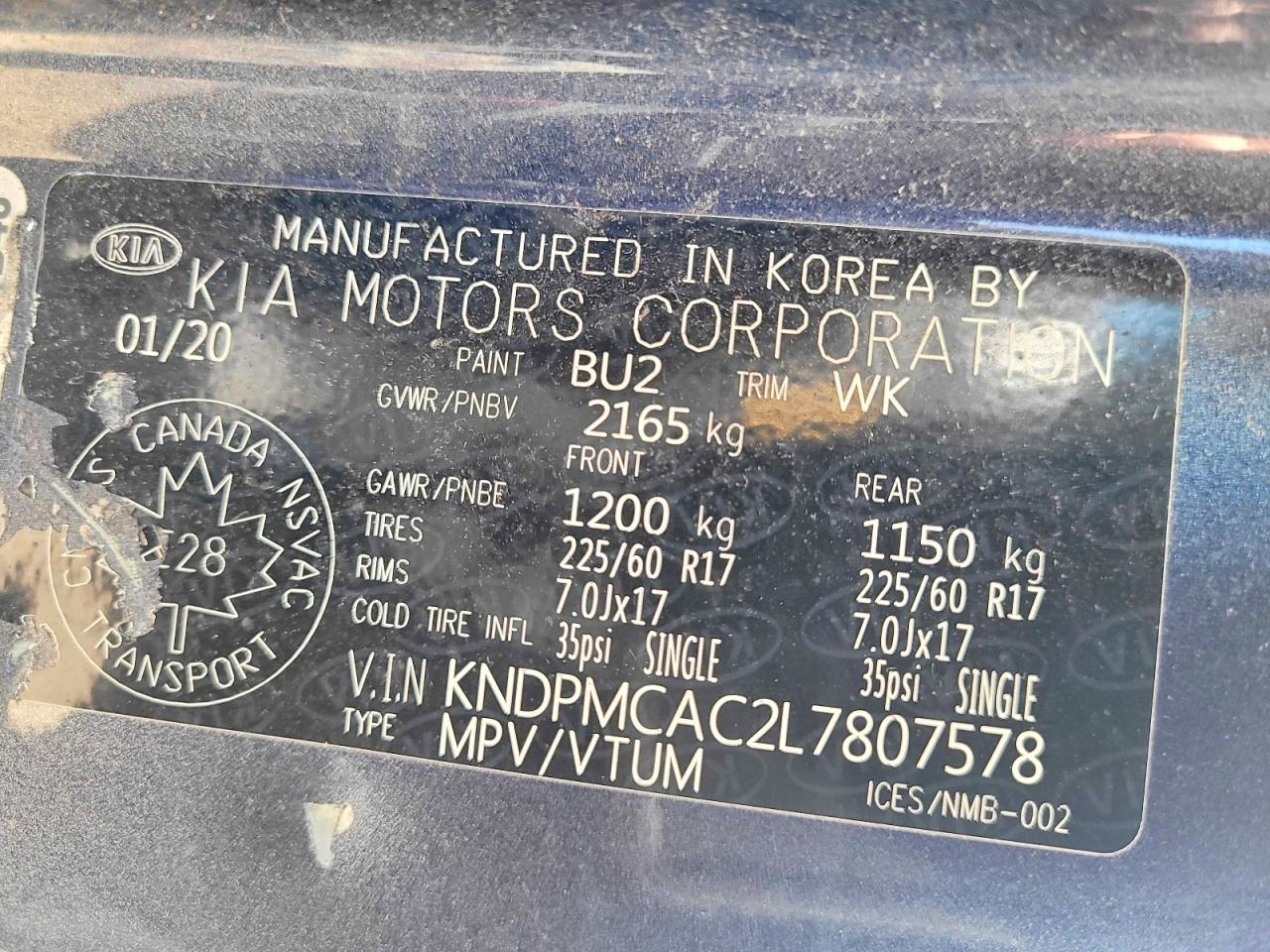 2020 Kia Sportage VIN KNDPMCAC2L7807578 photo 10