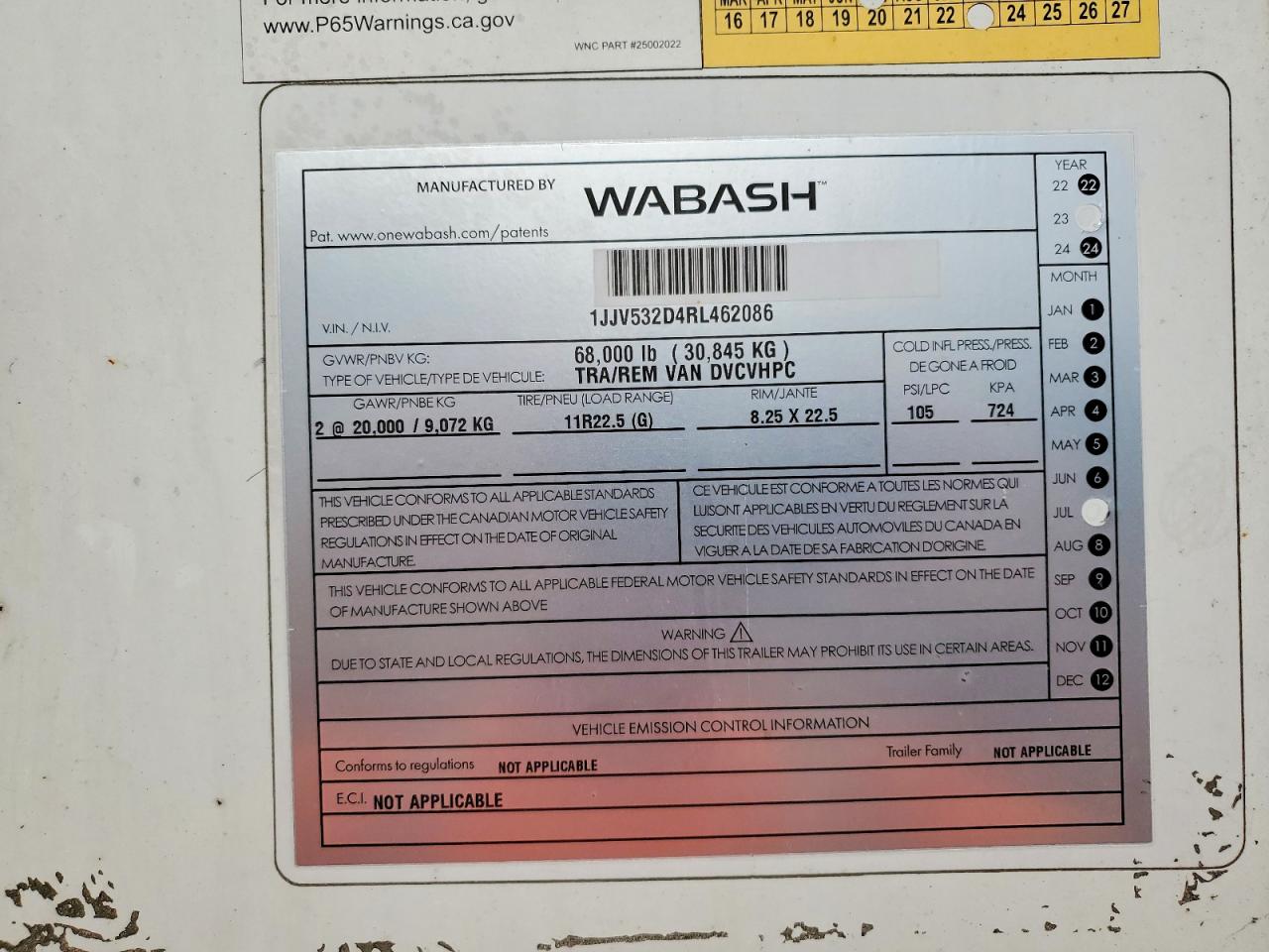 2024 WABASH Dvc VIN 1JJV532D4RL462086 photo 10