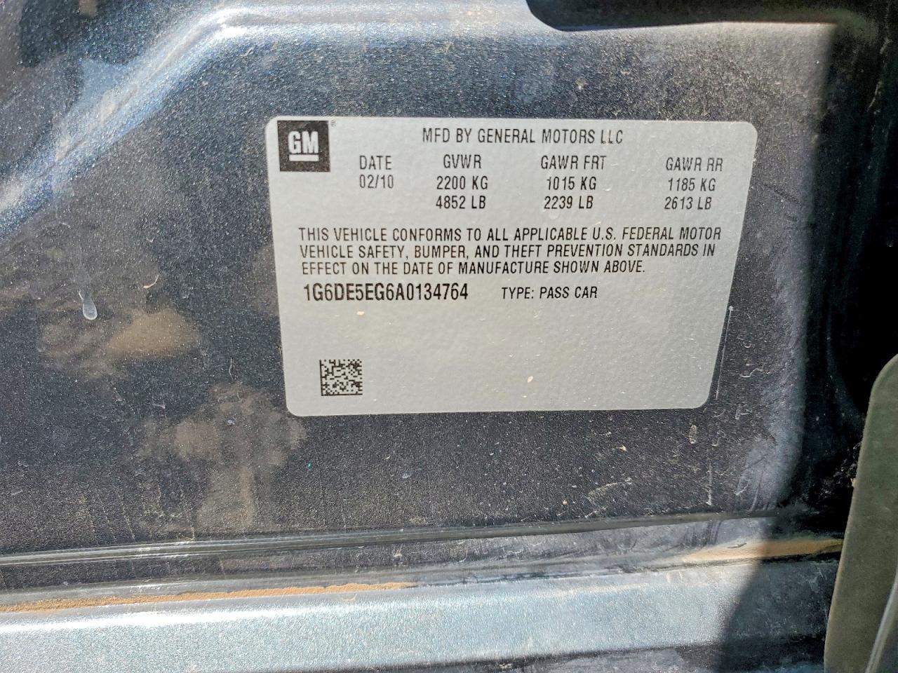 2010 Cadillac Cts VIN 1G6DE5EG6A0134764 photo 12