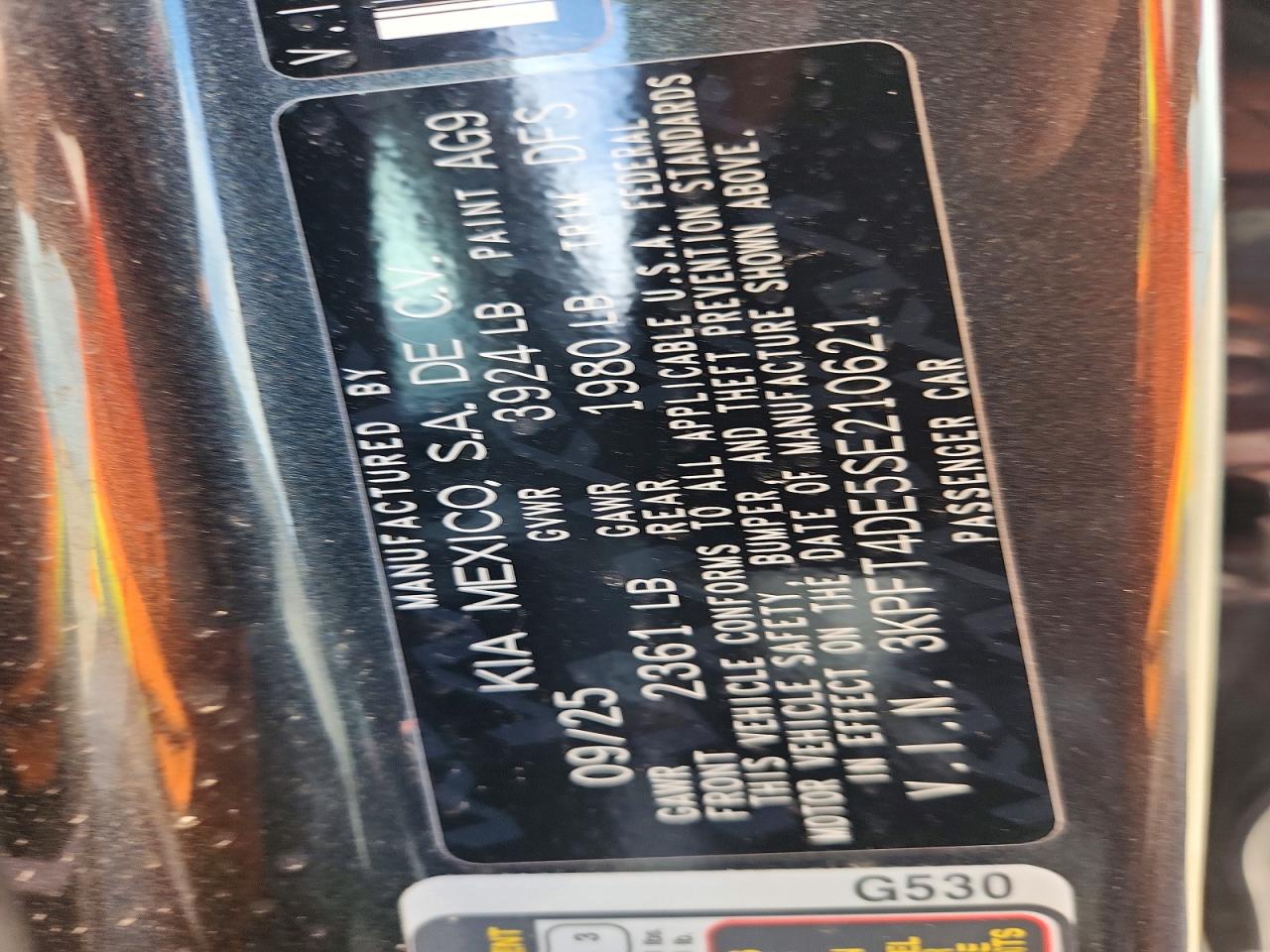 2025 Kia All other VIN 3KPFT4DE5SE210621 photo 12