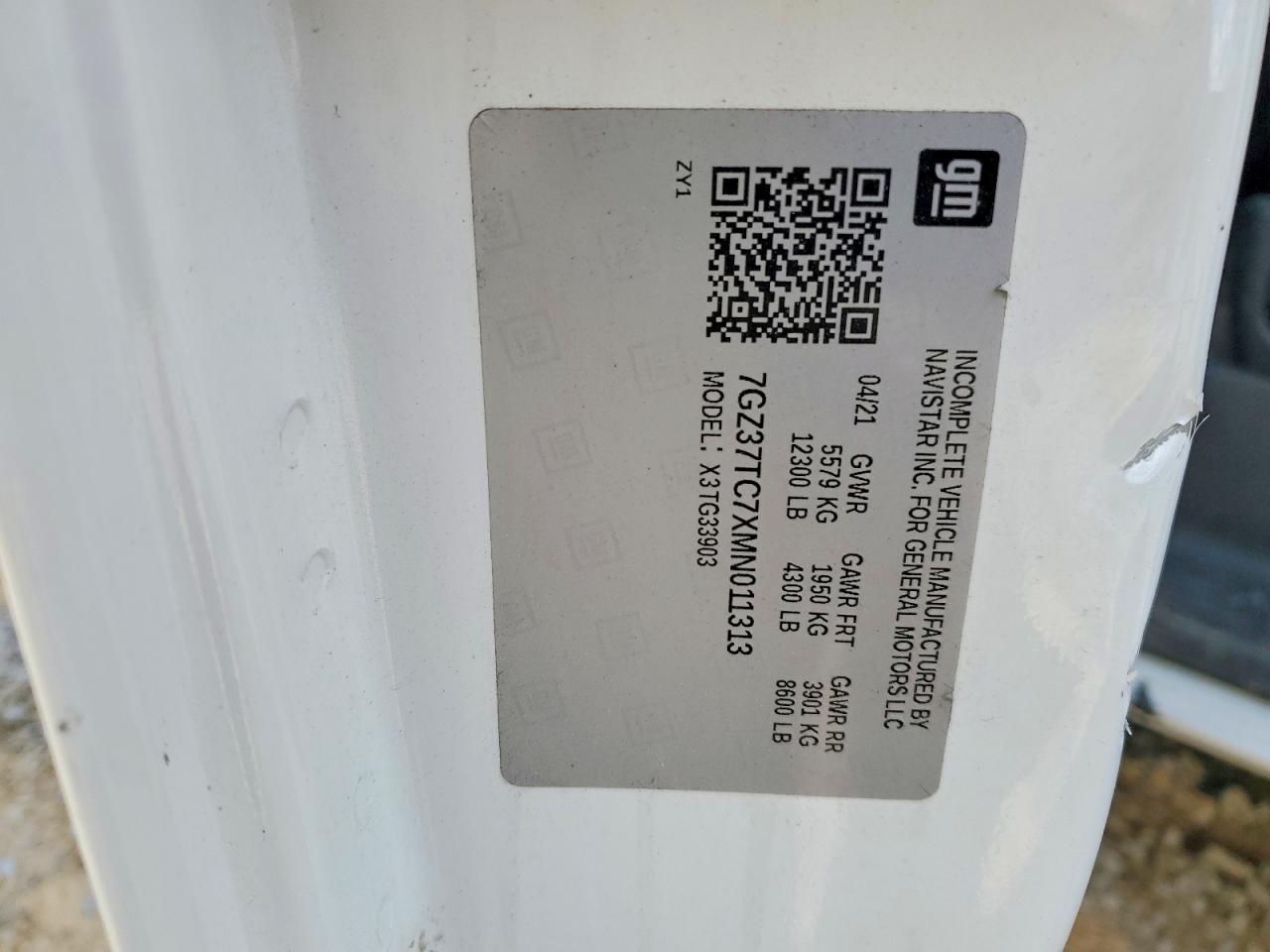 2021 GMC Savana VIN 7GZ37TC7XMN011313 photo 12