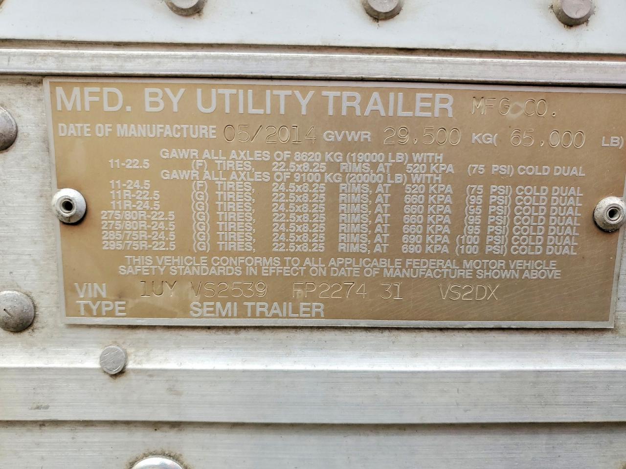 2015 UTILITY Reefer tra VIN 1UYVS2539FP227431 photo 10