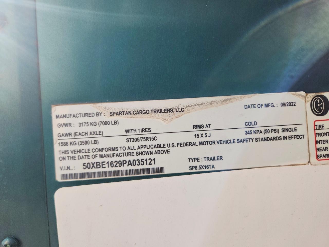 2023 SPARTAN Enclosed c VIN 50XBE1629PA035121 photo 10