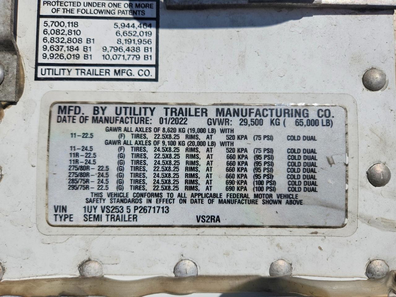 2023 UTILITY Reefer tra VIN 1UYVS2535P2671713 photo 10