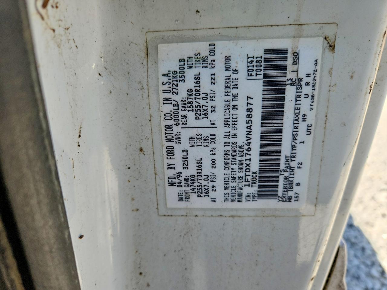 1997 Ford F150 VIN 1FTDX1764VNA58877 photo 12