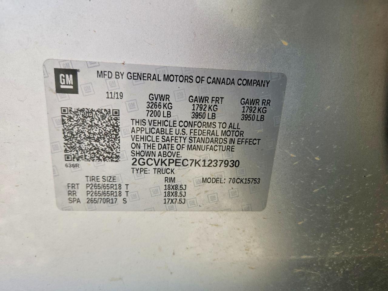 2019 Chevrolet Silverado VIN 2GCVKPEC7K1237930 photo 12