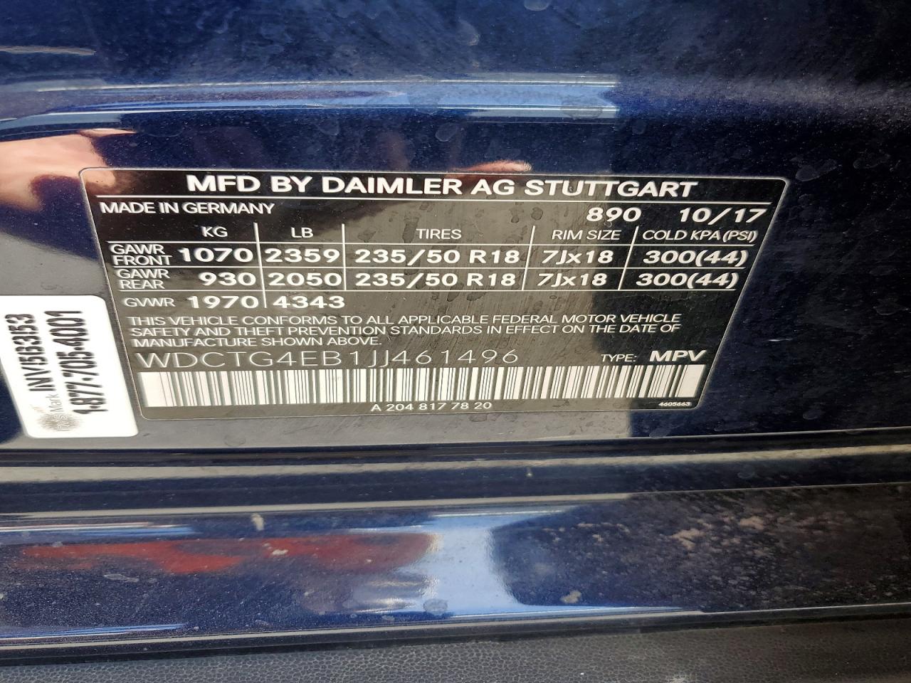 2018 Mercedes-Benz Gla-class VIN WDCTG4EB1JJ461496 photo 12