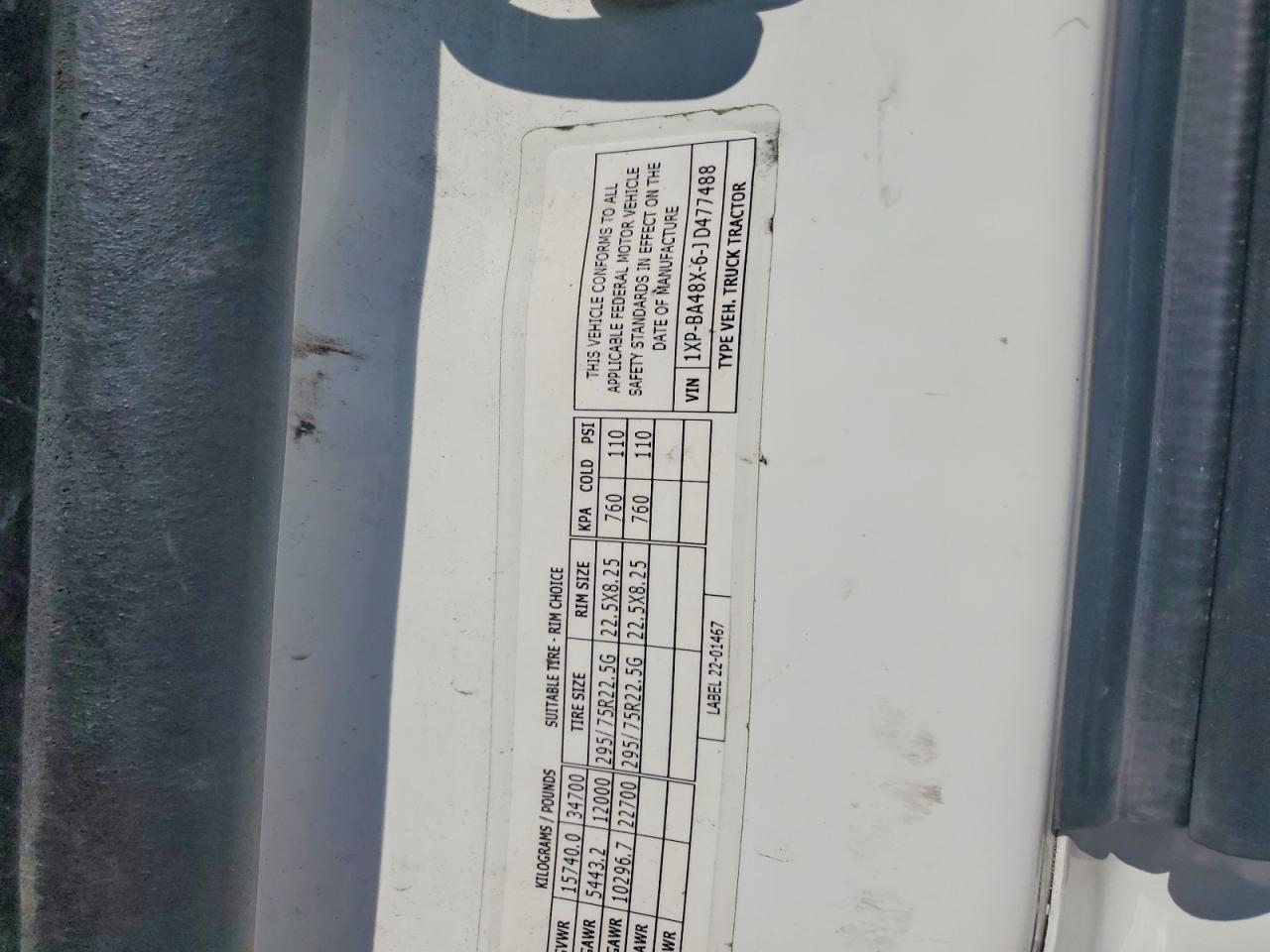 2018 PETERBILT All other VIN 1XPBA48X6JD477488 photo 10