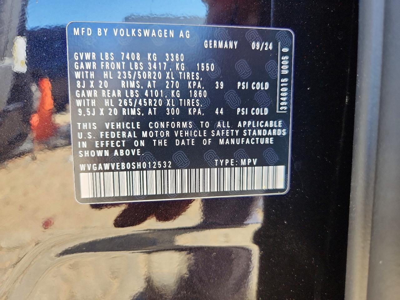 2025 Volkswagen All other VIN WVGAWVEB0SH012532 photo 12