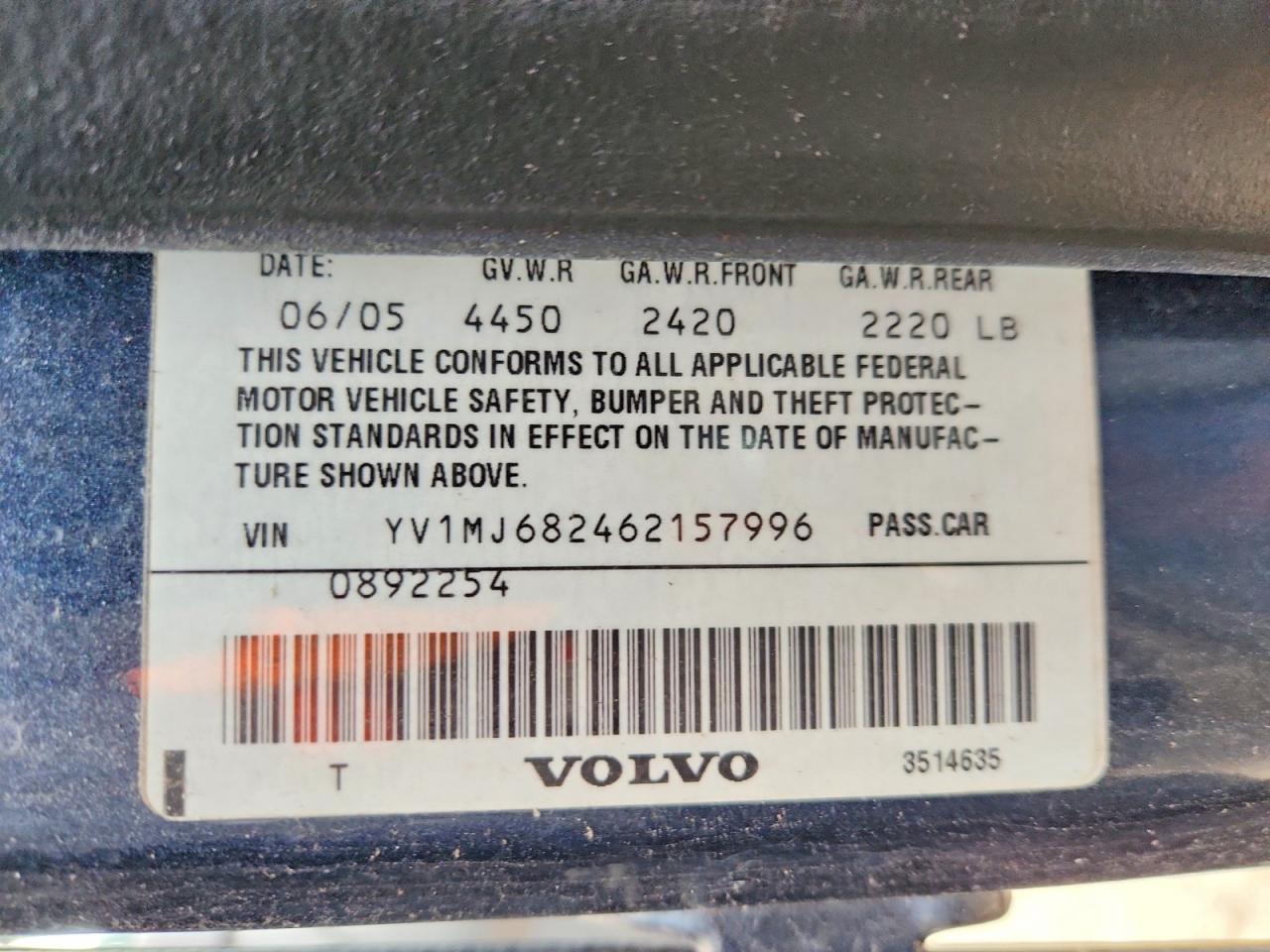 2006 Volvo V50 VIN YV1MJ682462157996 photo 12