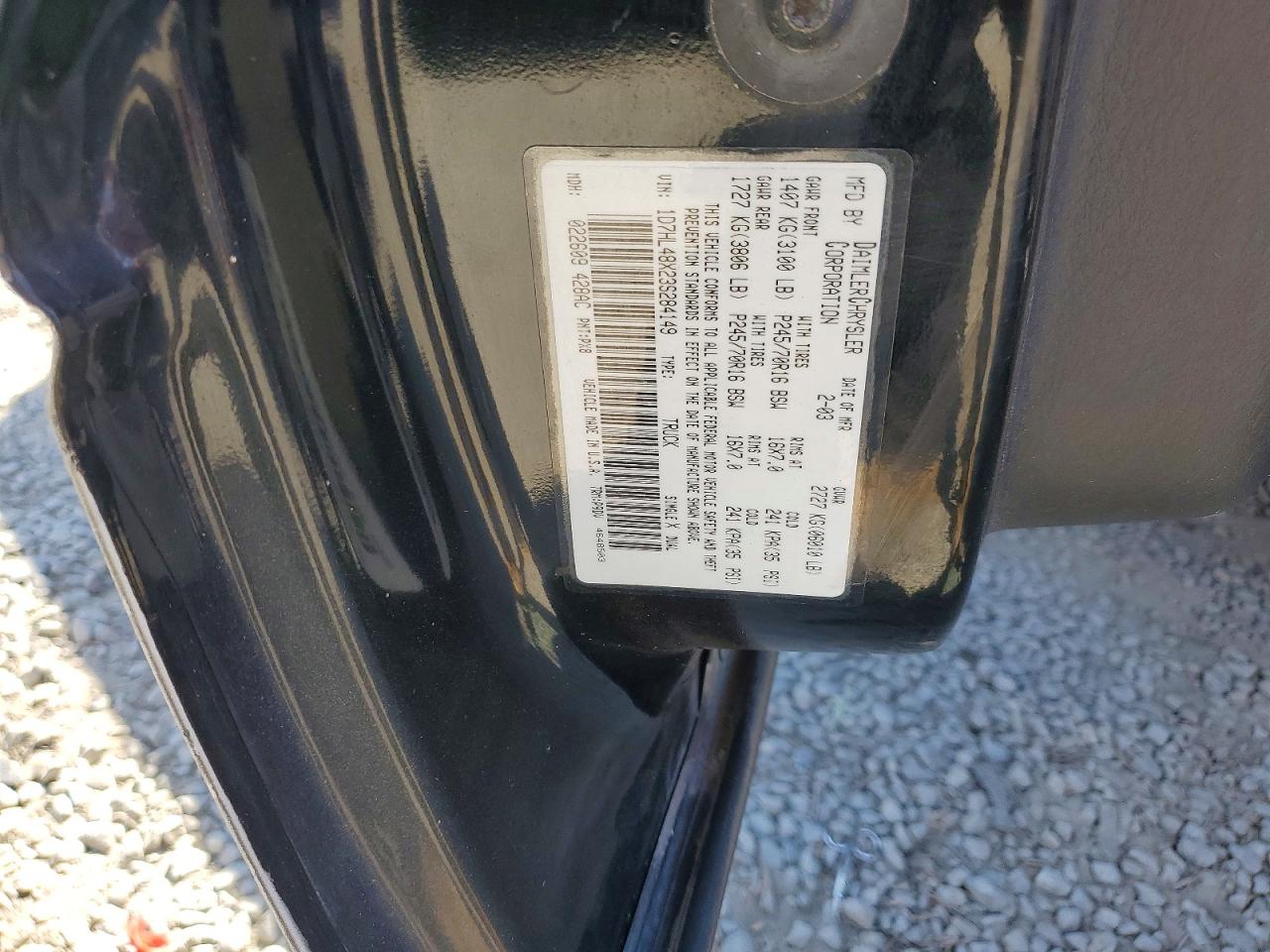 2003 Dodge Dakota VIN 1D7HL48X23S284149 photo 12