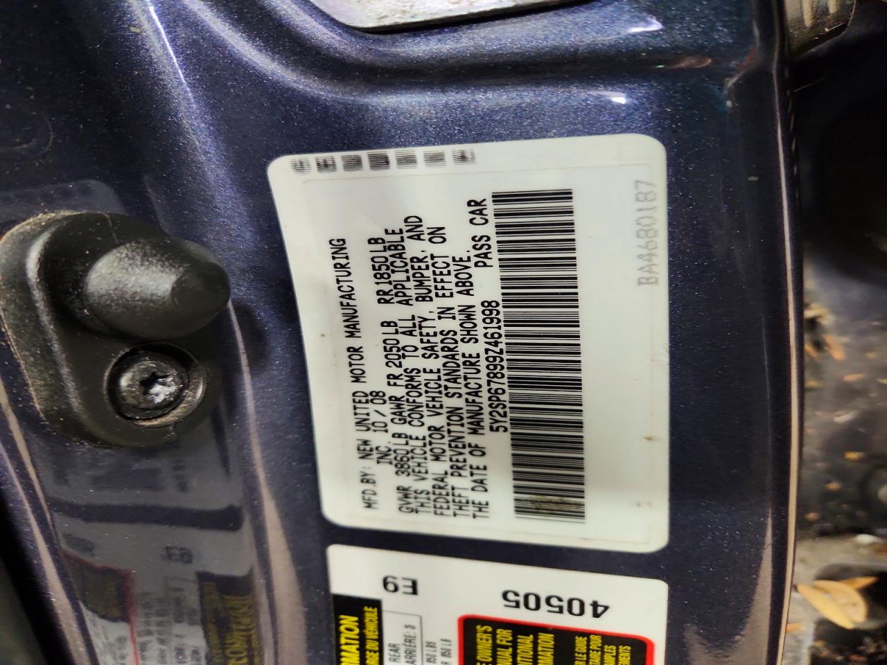 2009 PONT Vibe VIN 5Y2SP67899Z461998 photo 12
