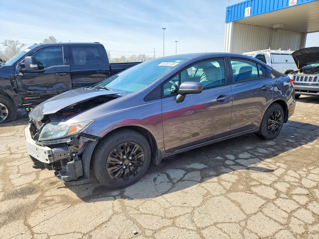 2014 Honda Civic VIN 2HGFB2F57EH515844 photo 1