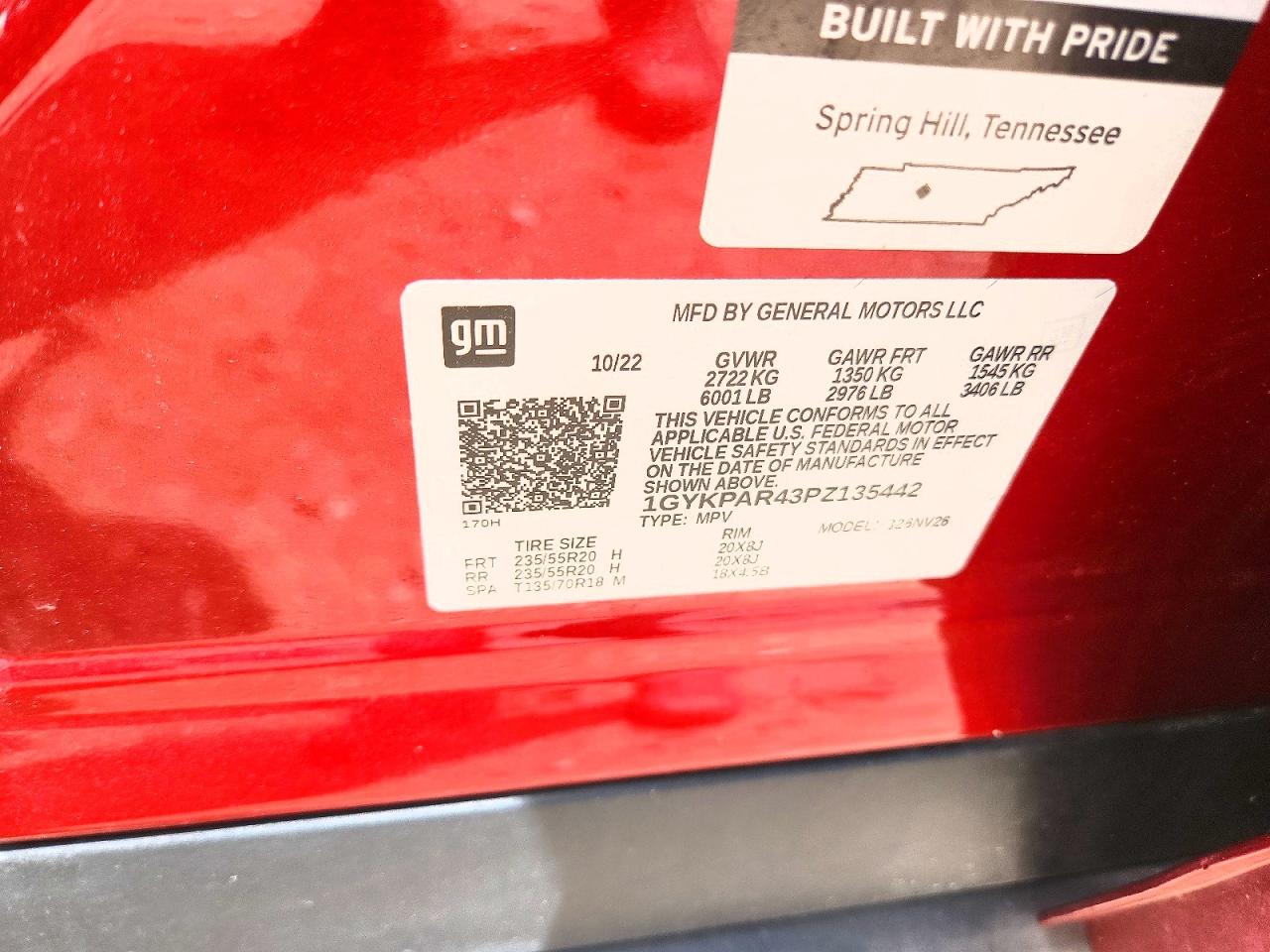 2023 Cadillac Xt6 VIN 1GYKPAR43PZ135442 photo 12