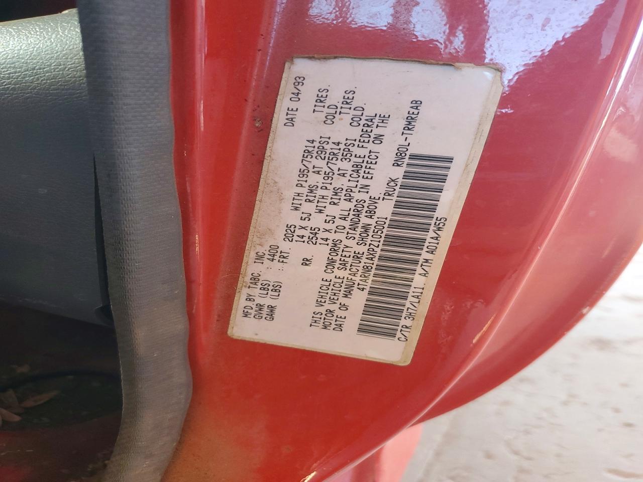 1993 Toyota All other VIN 4TARN81AXPZ105001 photo 12