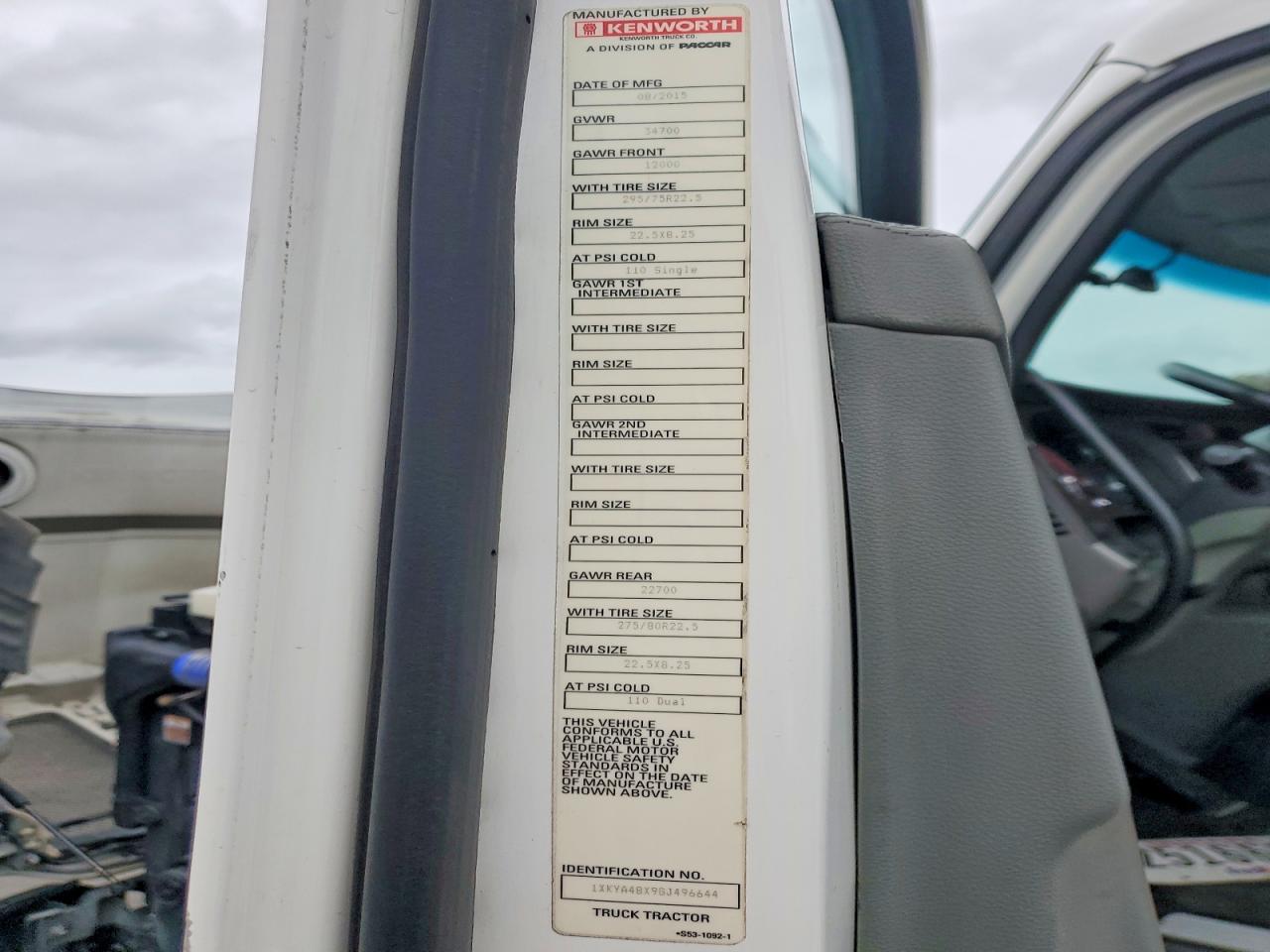 2016 KENWORTH All other VIN 1XKYA48X9GJ496644 photo 10