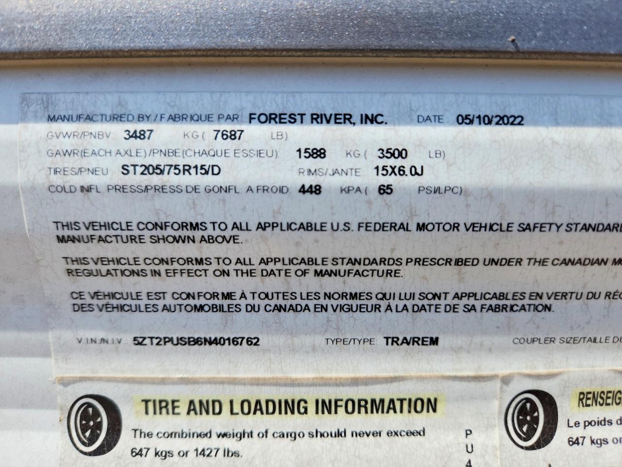 2022 FOREST Puma VIN 5ZT2PUSB6N4016762 photo 10