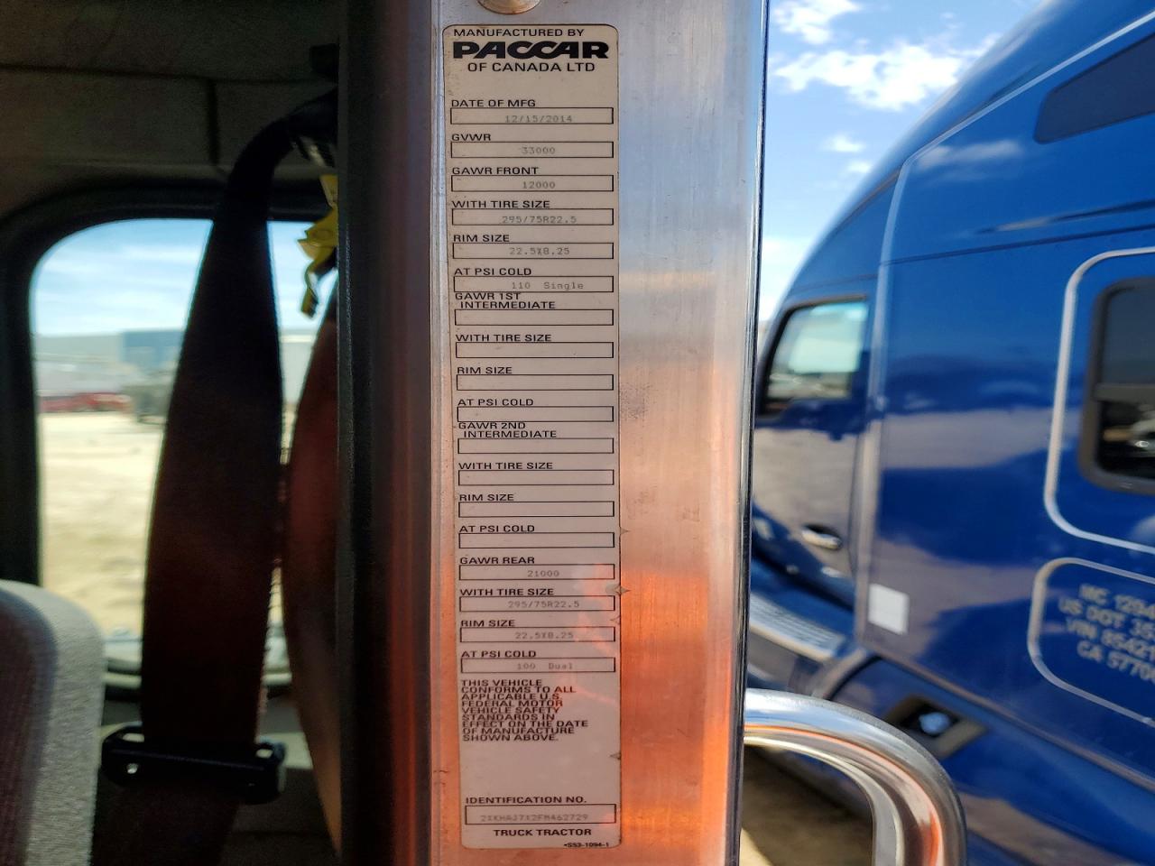2015 KENWORTH All other VIN 2XKHAJ7X2FM462729 photo 10