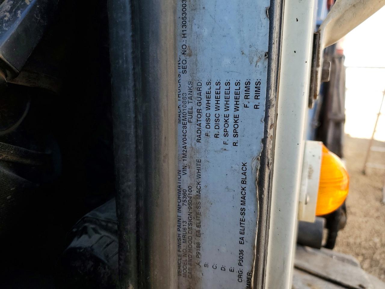 2014 MACK All other VIN 1M2AV04C8EM010863 photo 10