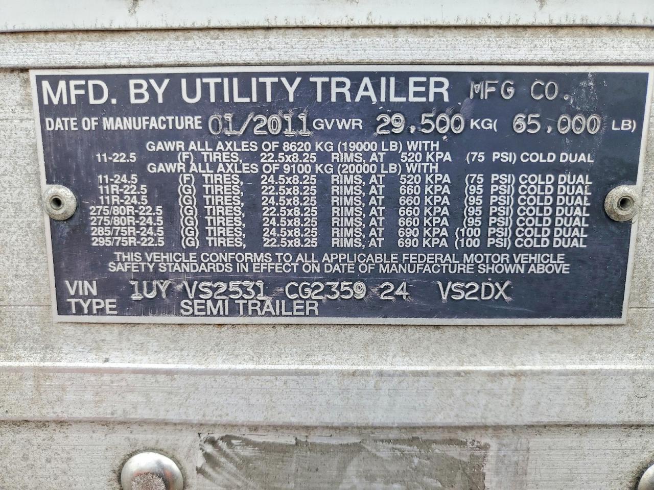 2012 UTILITY All models VIN 1UYVS2531CG235924 photo 10