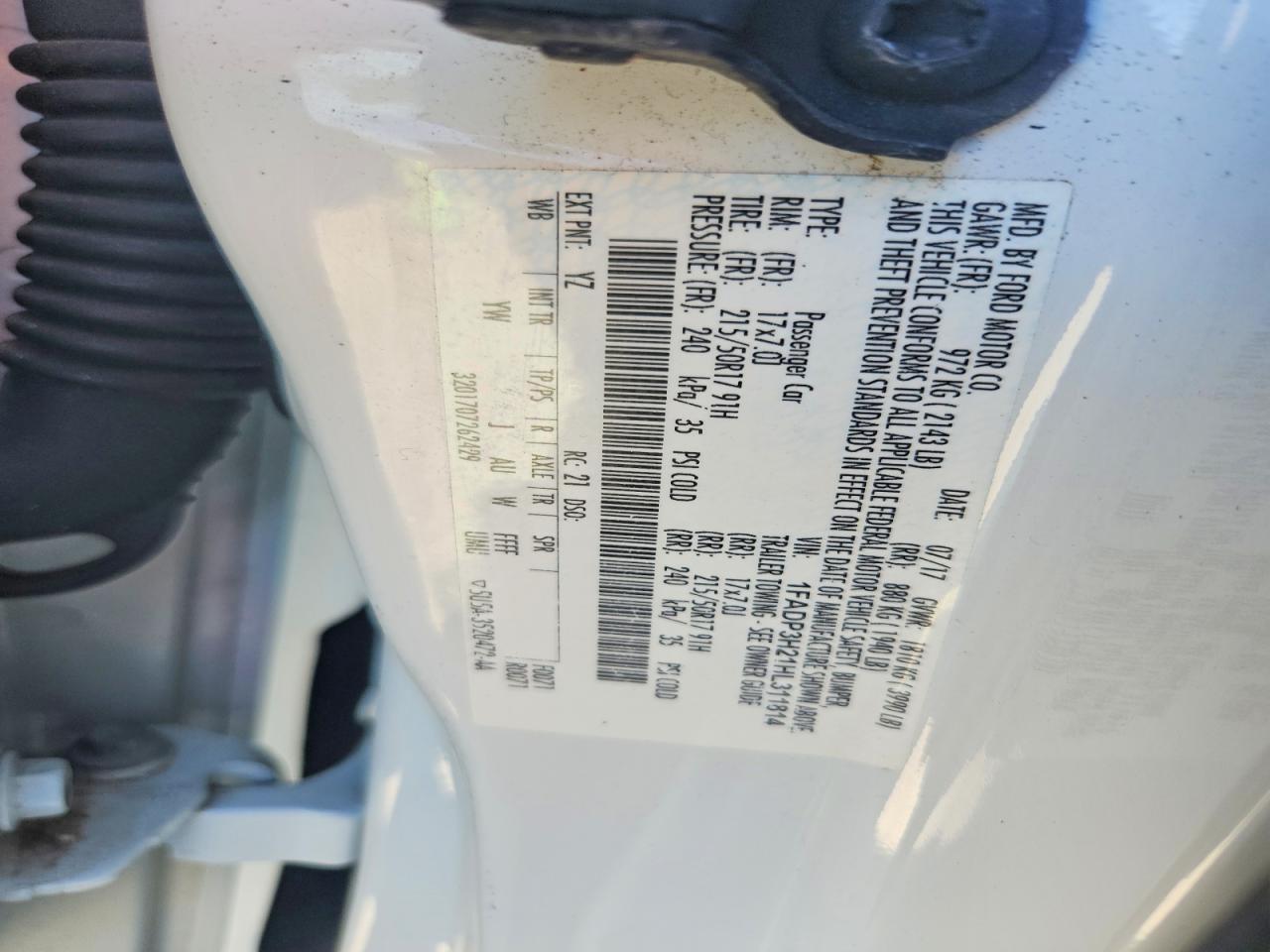 2017 Ford All models VIN 1FADP3H21HL311814 photo 12