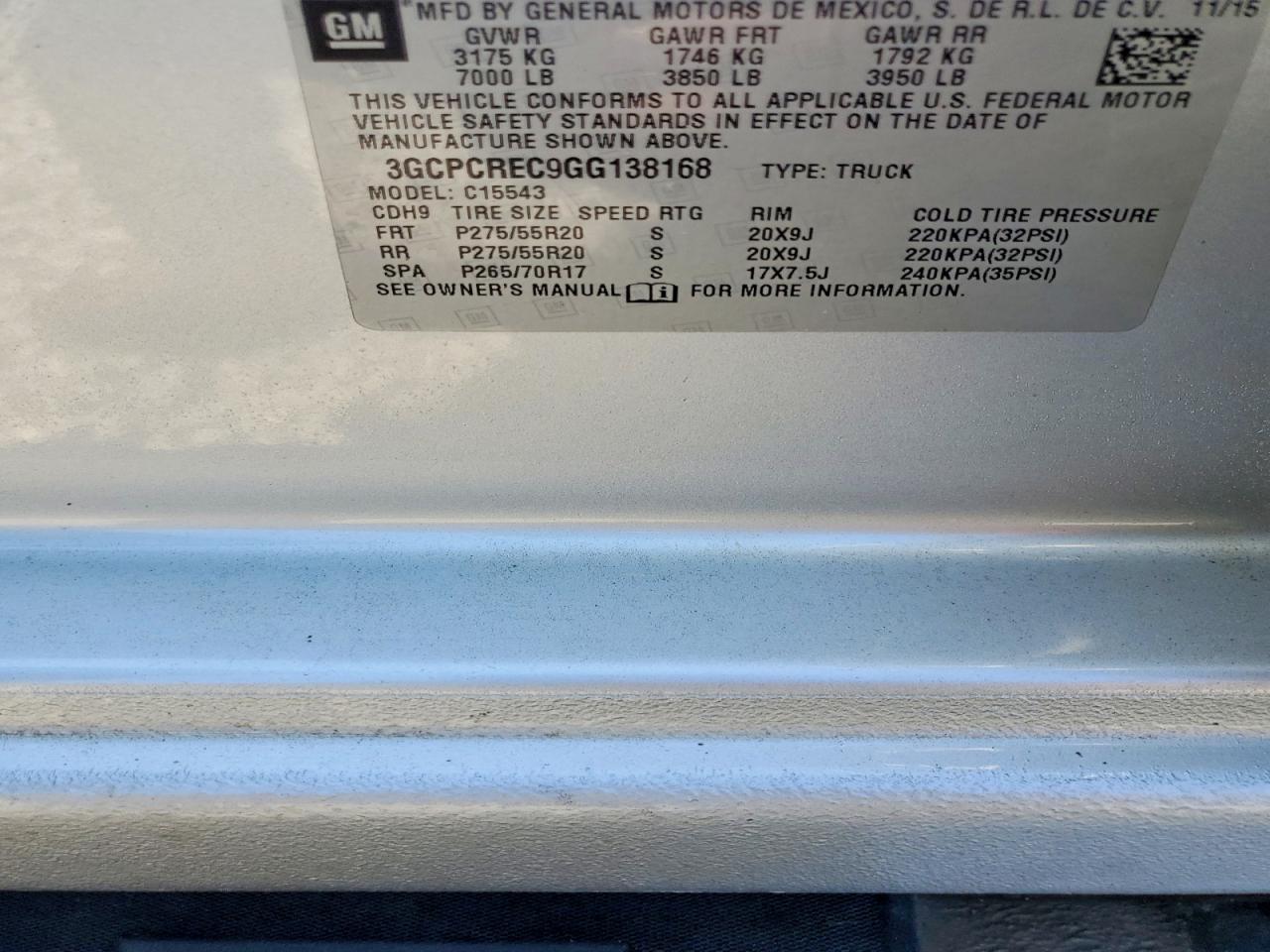 2016 Chev Silverado VIN 3GCPCREC9GG138168 photo 12