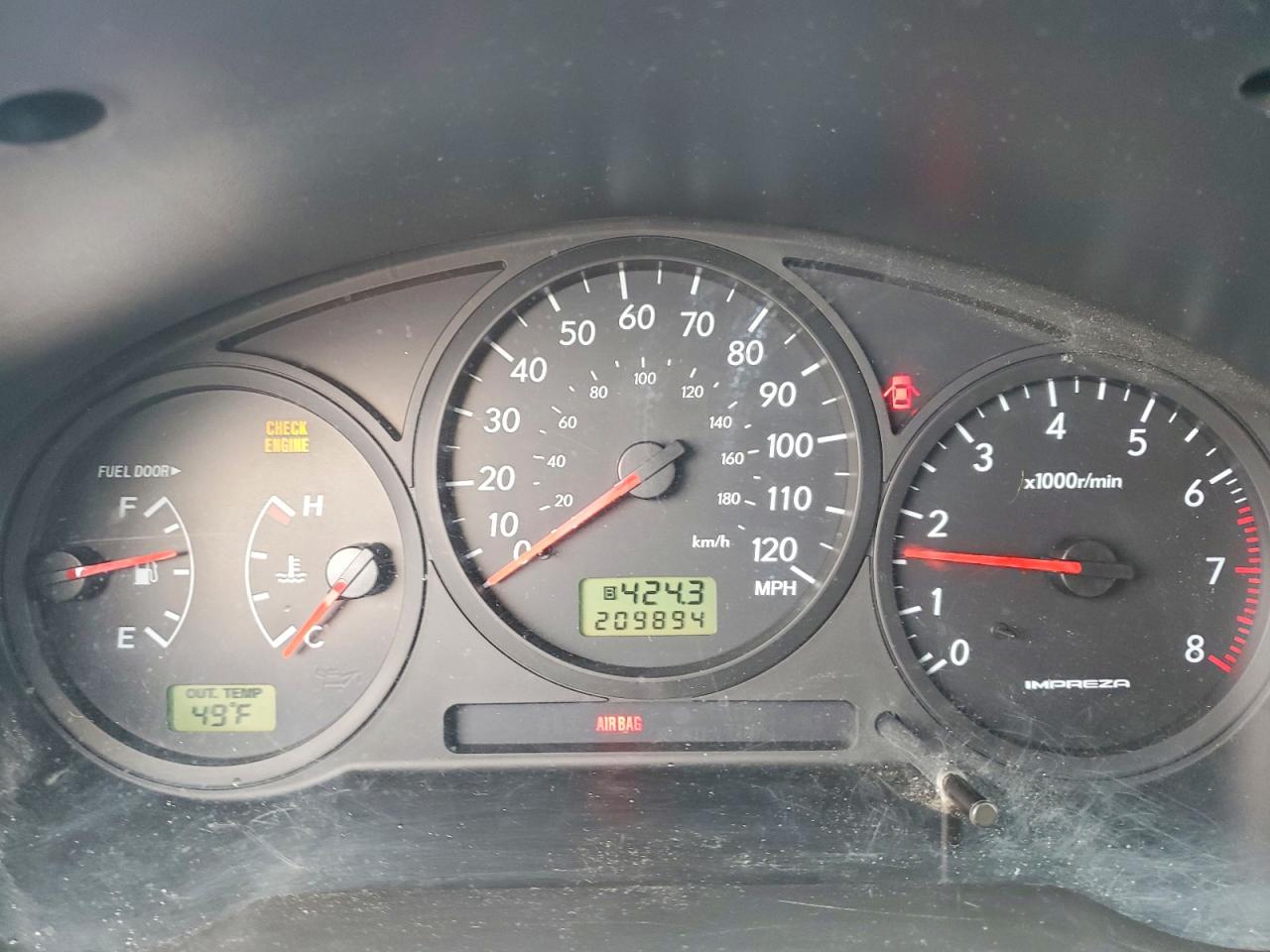 2006 Subaru Impreza VIN JF1GD67656G522712 photo 9