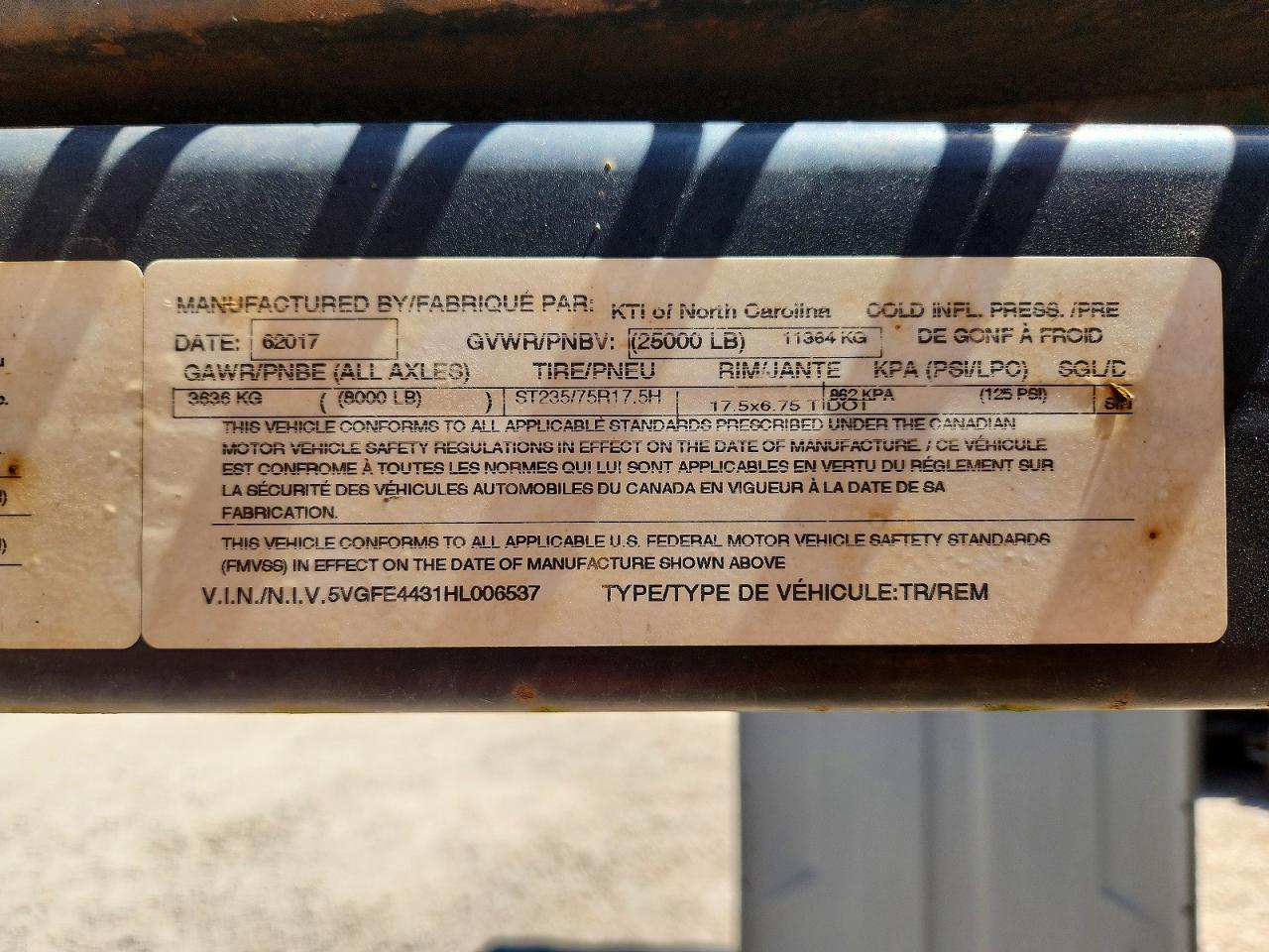 2017 KAUFMAN Unknown VIN 5VGFE4431HL006537 photo 10