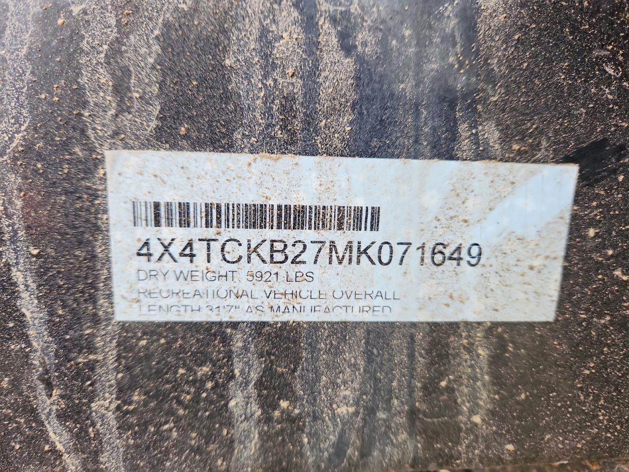 2021 FORESRIVER Greywolf VIN 4X4TCKB27MK071649 photo 10