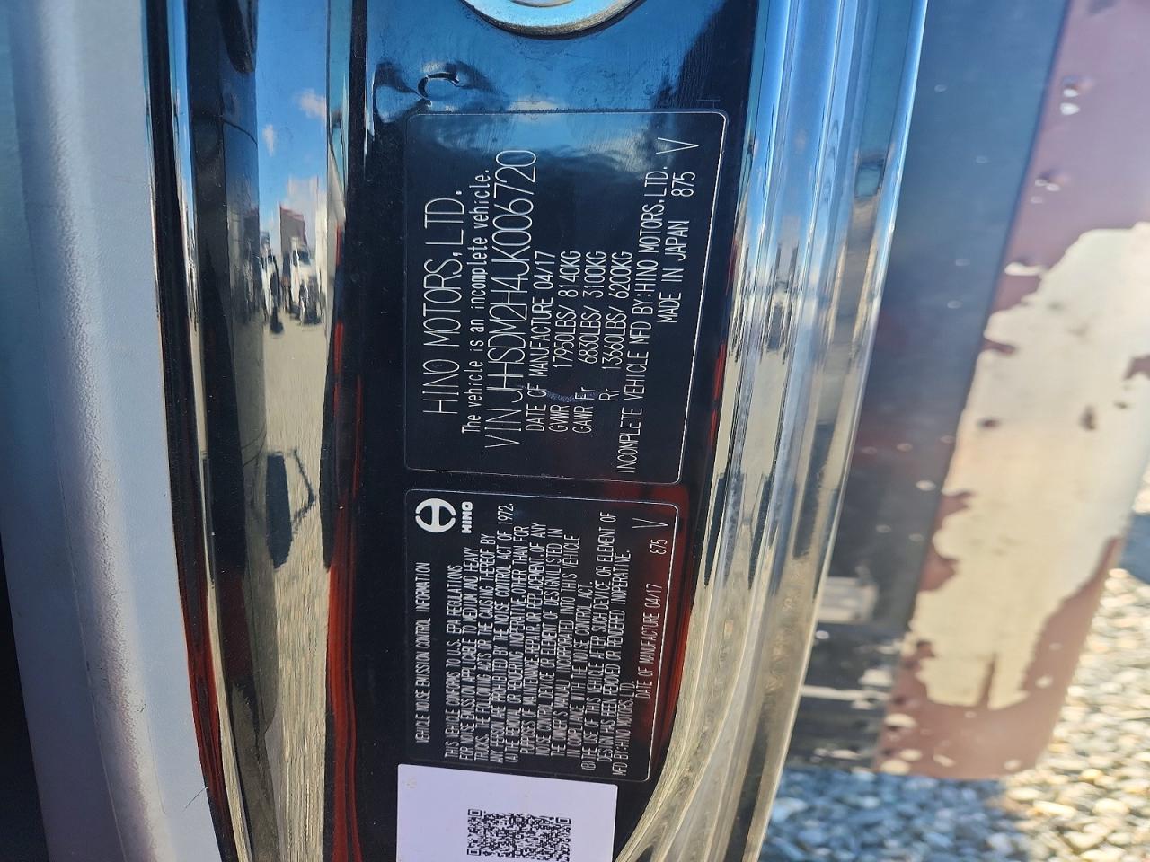 2018 HINO All models VIN JHHSDM2H4JK006720 photo 10