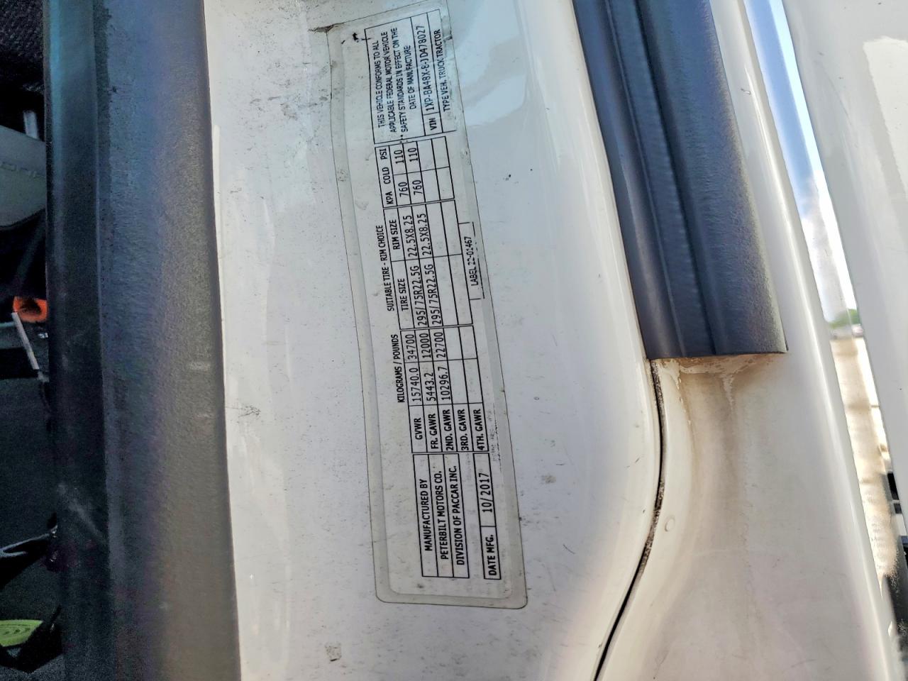 2018 PETERBILT All other VIN 1XPBA48X8JD478027 photo 10