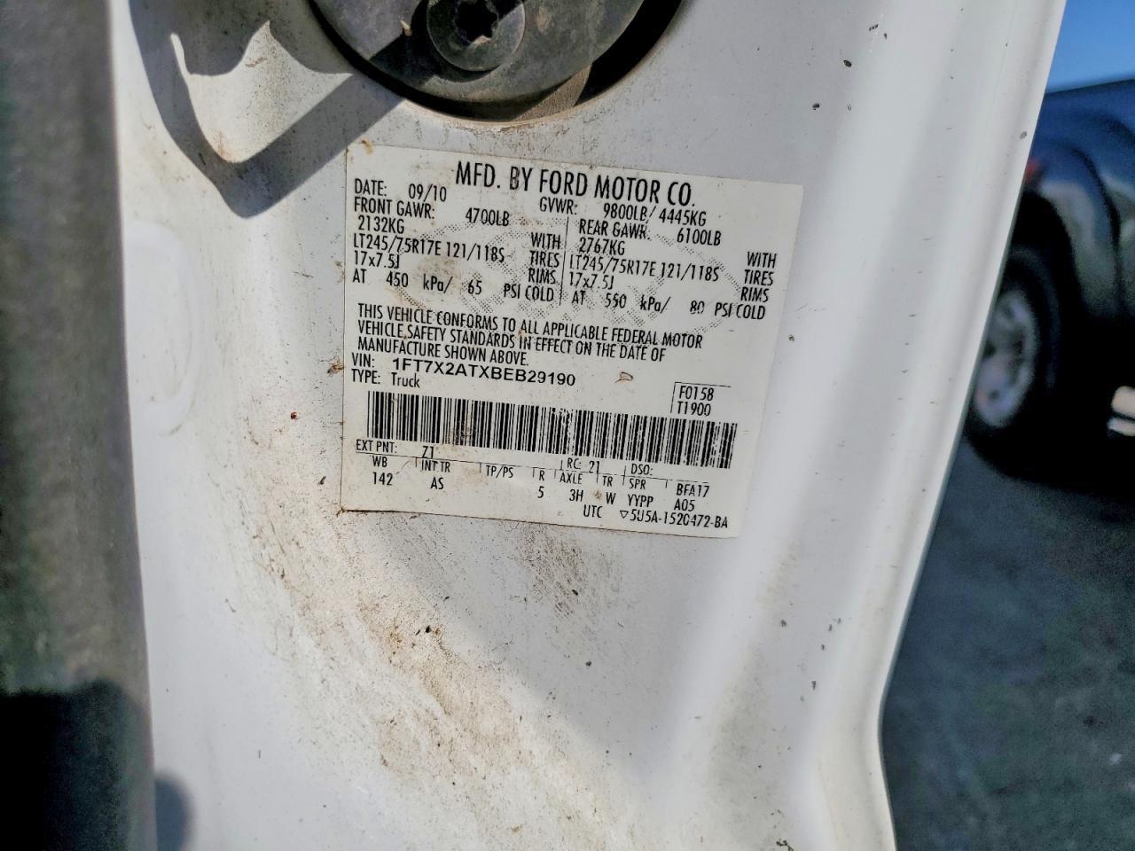 2011 Ford F250 VIN 1FT7X2ATXBEB29190 photo 12