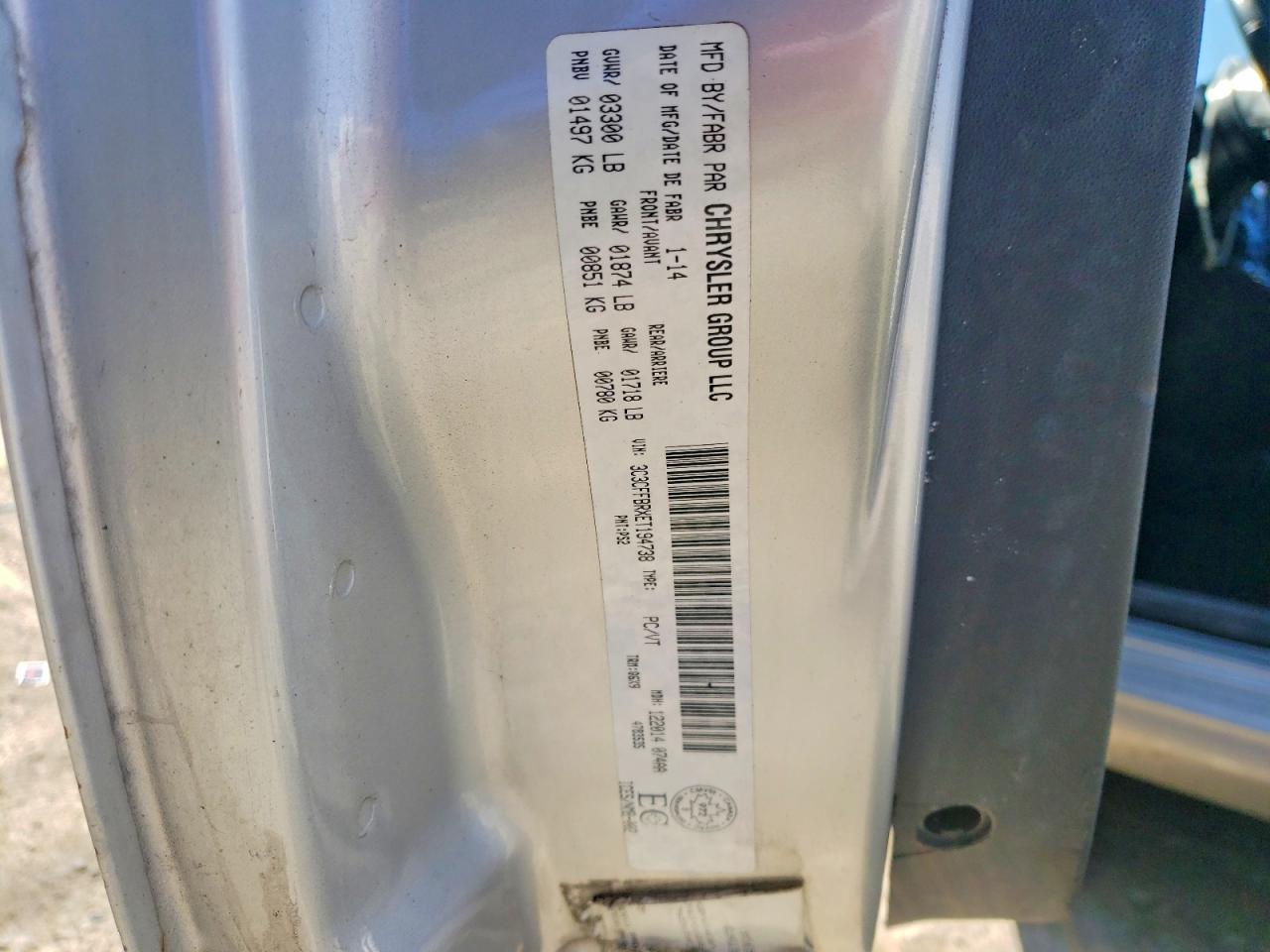 2014 Fiat 500 VIN 3C3CFFBRXET194738 photo 12