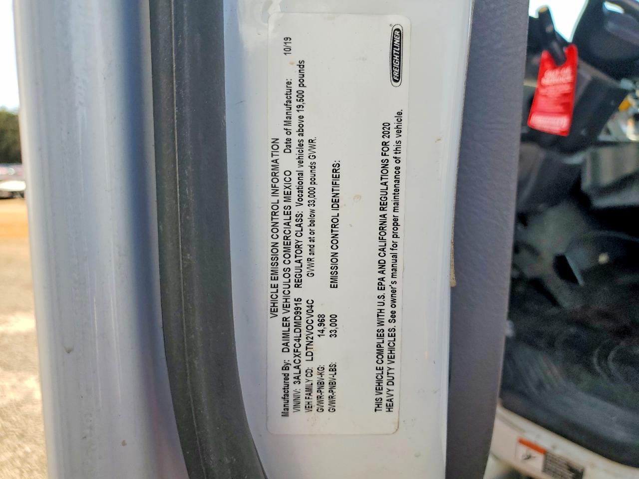 2020 FREIGHTLINER All other VIN 3ALACXFC4LDMD9915 photo 10