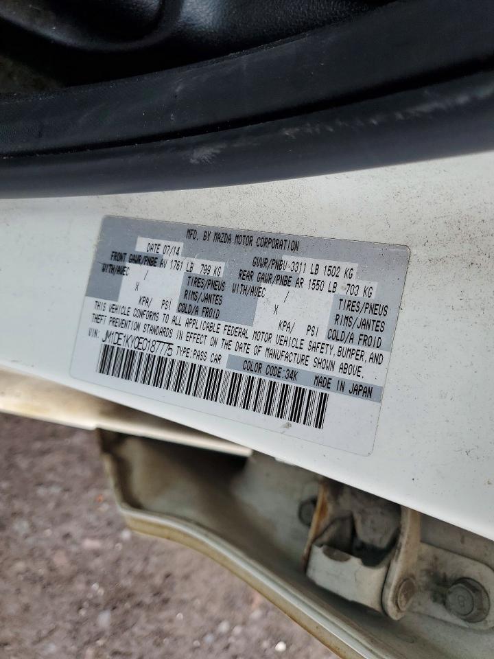 2014 Mazda 2 VIN JM1DE1KY0E0187775 photo 12