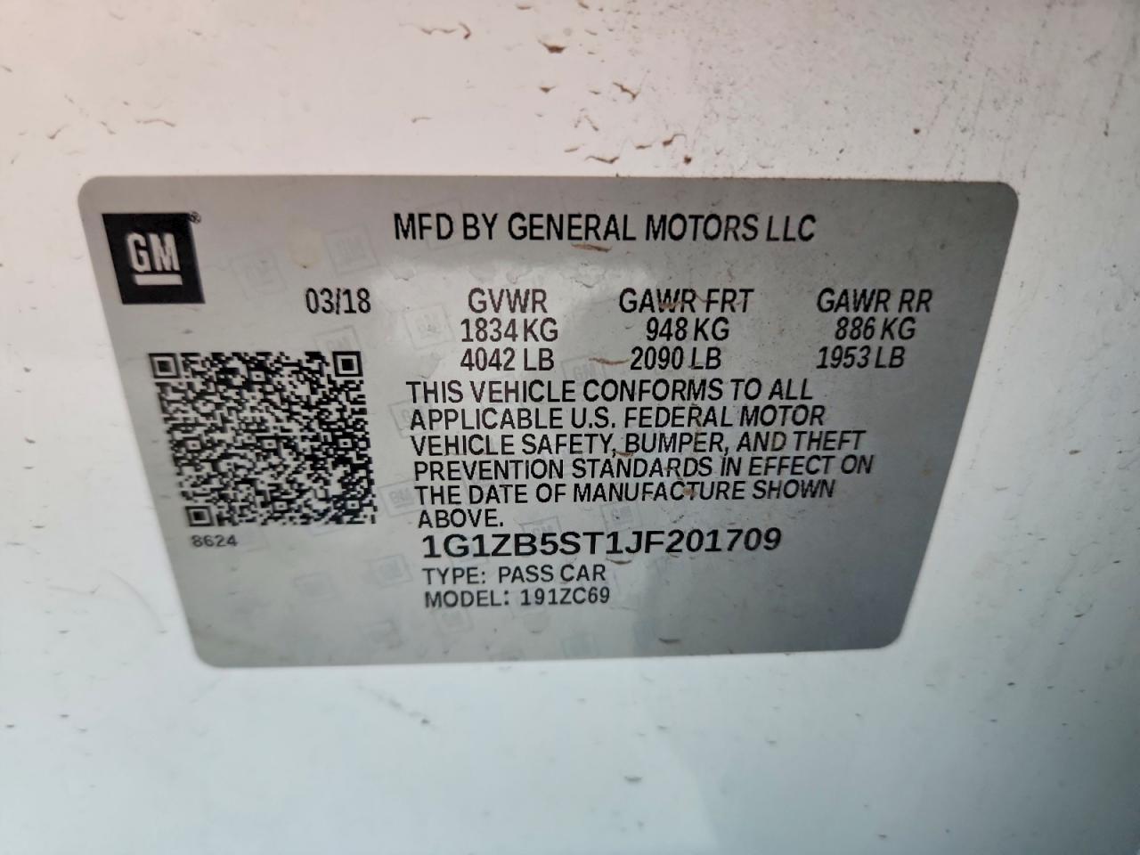 2018 CHEV Malibu VIN 1G1ZB5ST1JF201709 photo 12