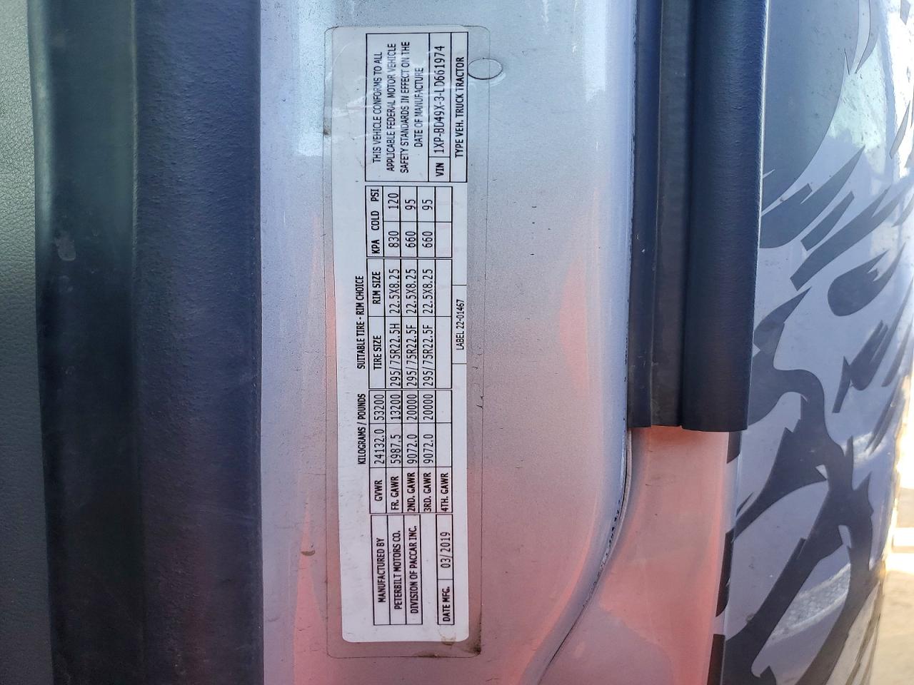 2020 PETERBILT All other VIN 1XPBD49X3LD661974 photo 10