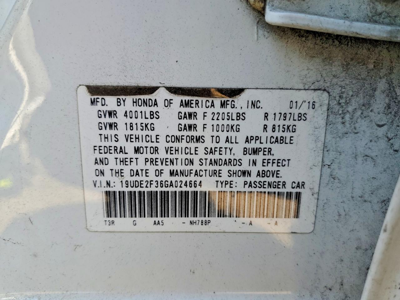 2016 Acura Ilx VIN 19UDE2F36GA024664 photo 12