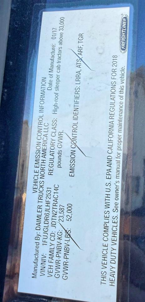 2018 FREIGHTLINER All other VIN 1FUJGLDR6JLHF2531 photo 10