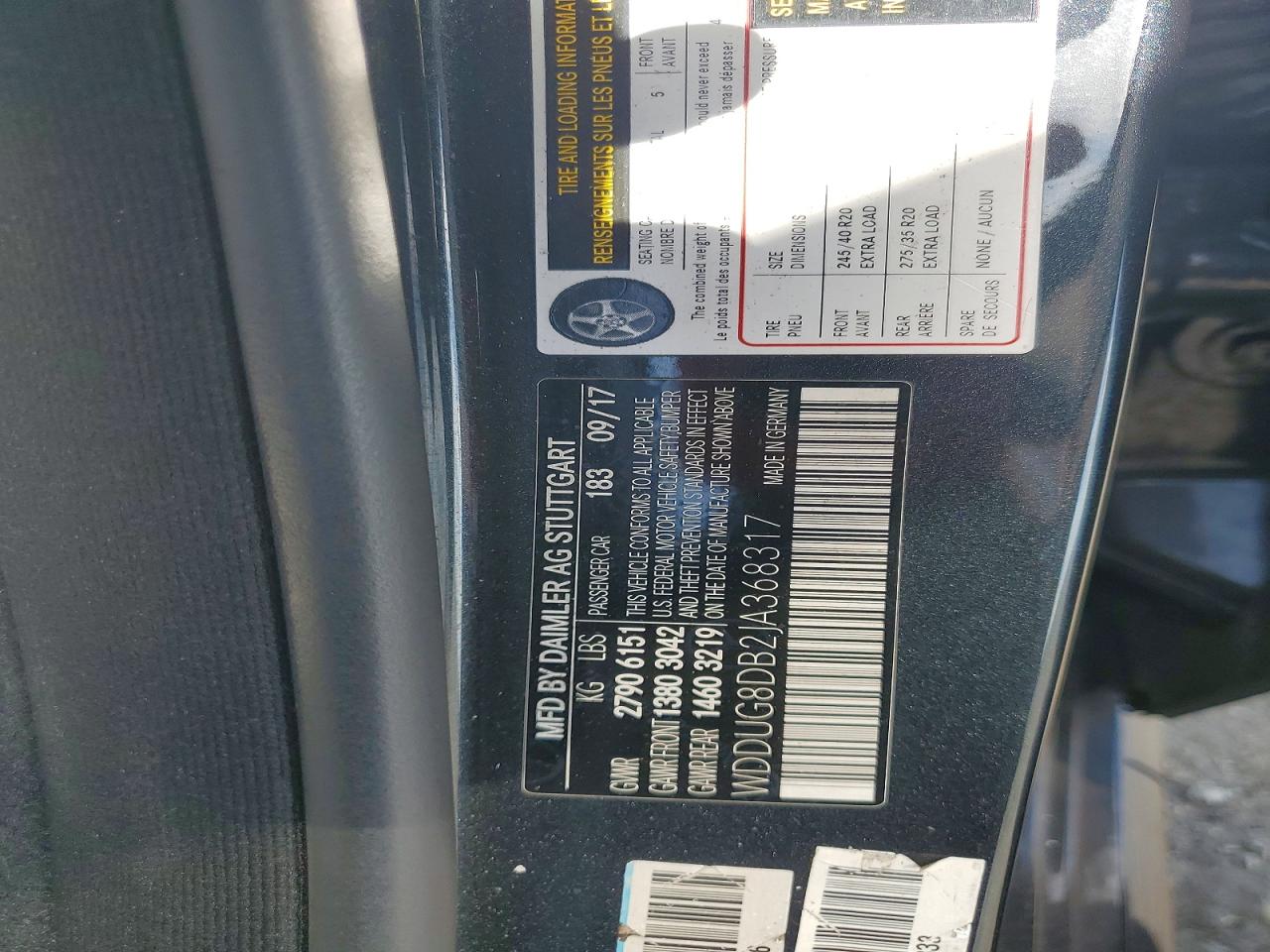 2018 Mercedes-Benz S class VIN WDDUG8DB2JA368317 photo 12