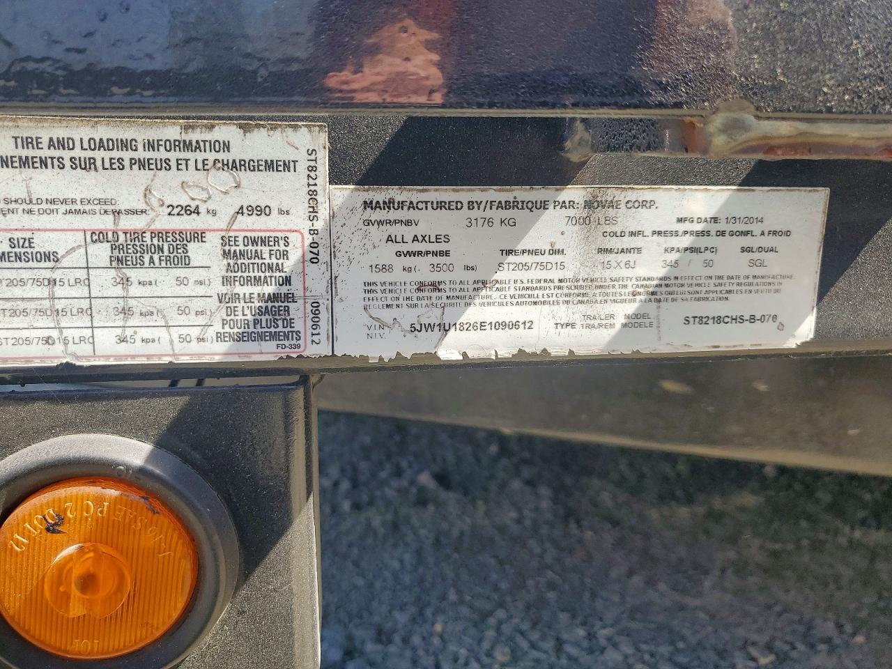 2014 SURETRACK Sure-trac VIN 5JW1U1826E1090612 photo 10