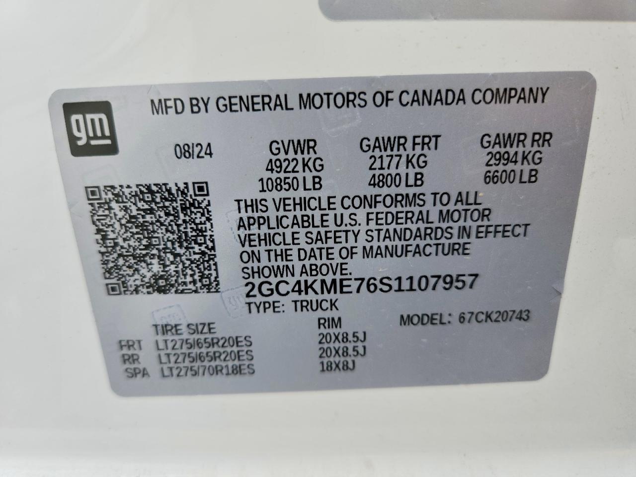 2025 Chevrolet Silverado VIN 2GC4KME76S1107957 photo 12