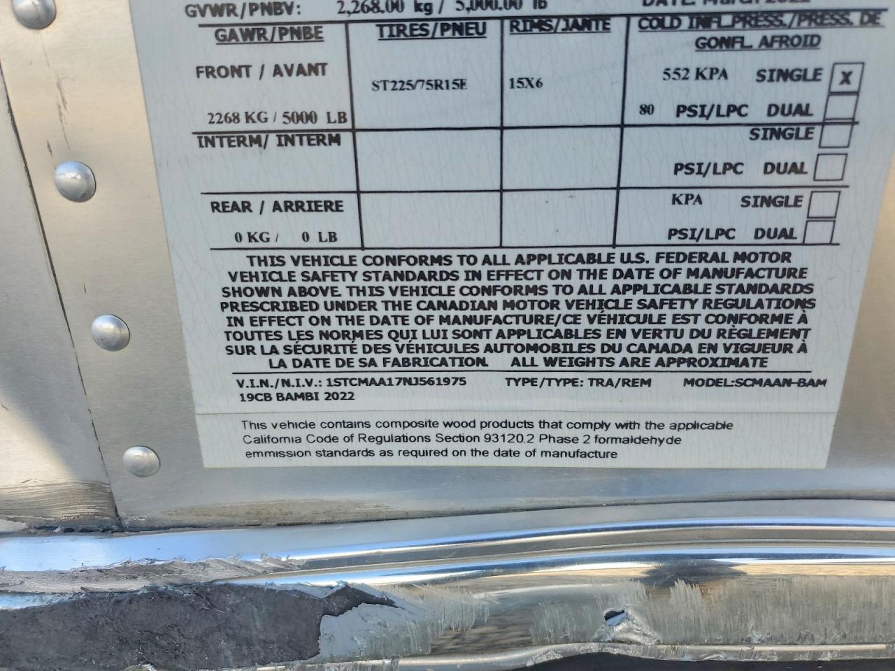 2022 AIRSTREAM Airstream VIN 1STCMAA17NJ561975 photo 10