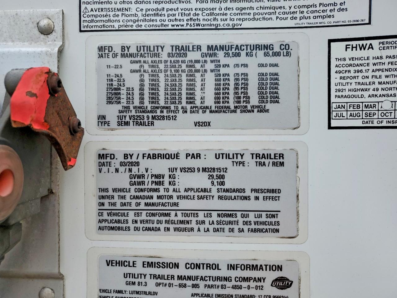 2021 UTILITY All models VIN 1UYVS2539M3281512 photo 10