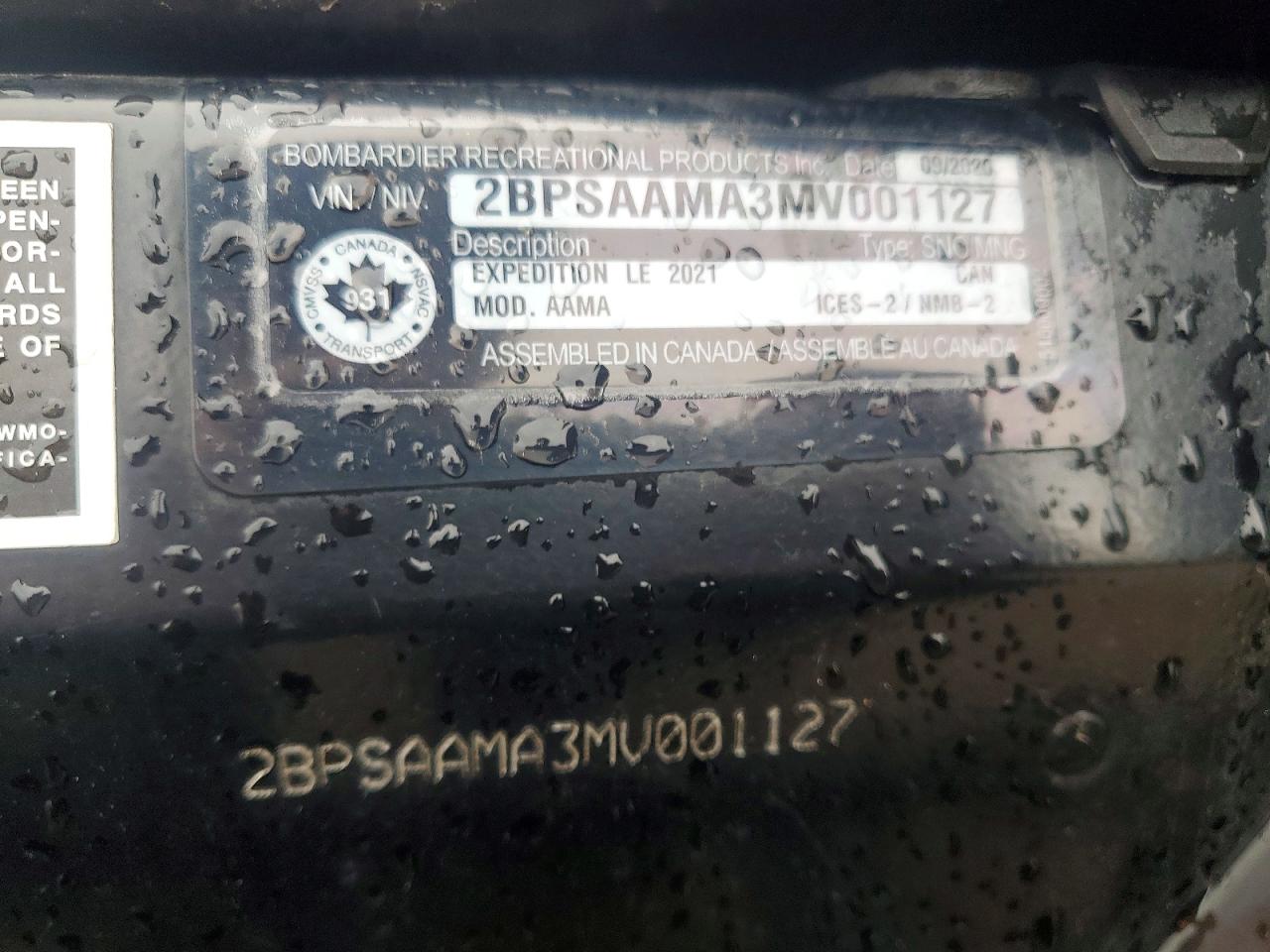 2021 SKIDOO Expedition VIN 2BPSAAMA3MV001127 photo 10