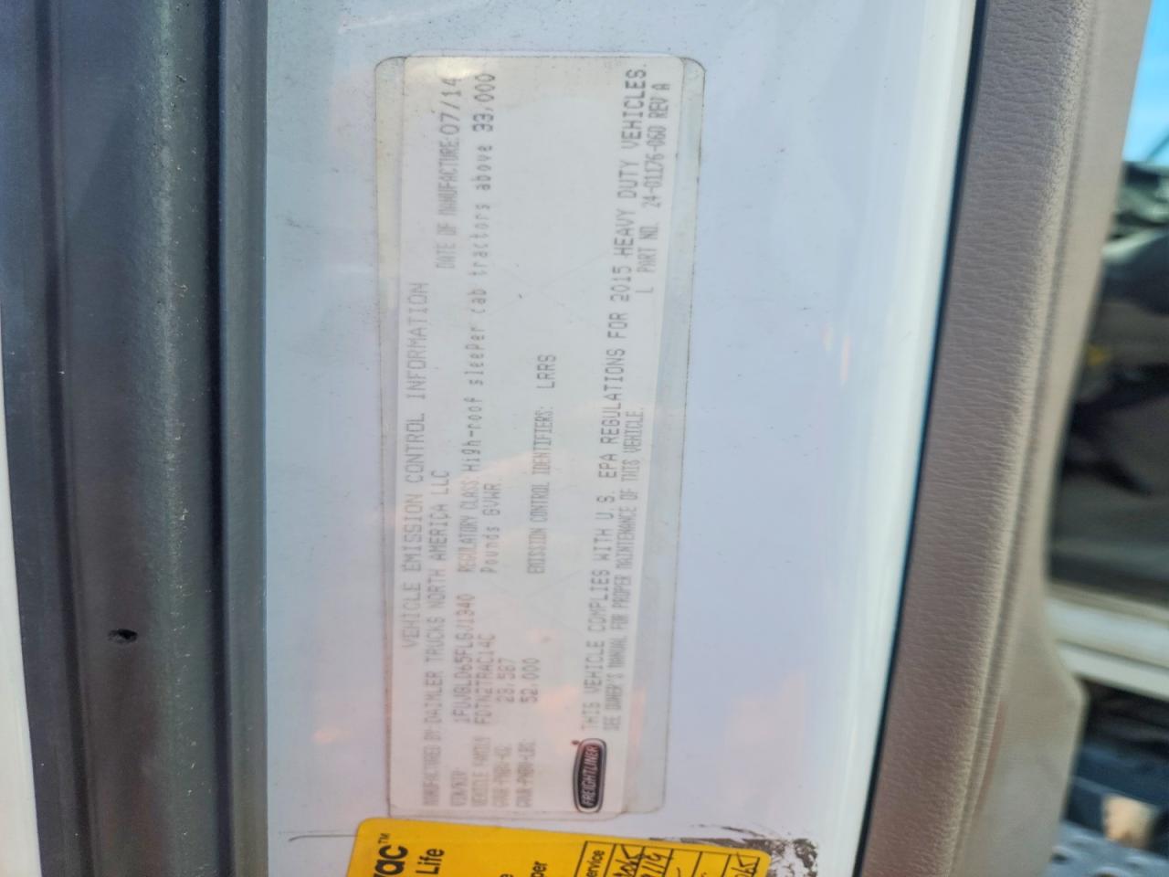 2015 FREIGHTLINER All other VIN 1FUJGLD65FLGJ1340 photo 10