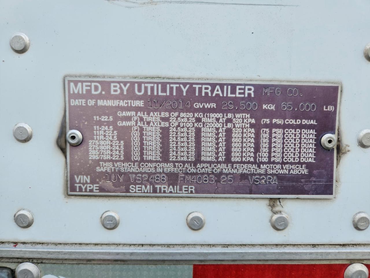 2015 UTILITY All models VIN 1UYVS2488FM408325 photo 10