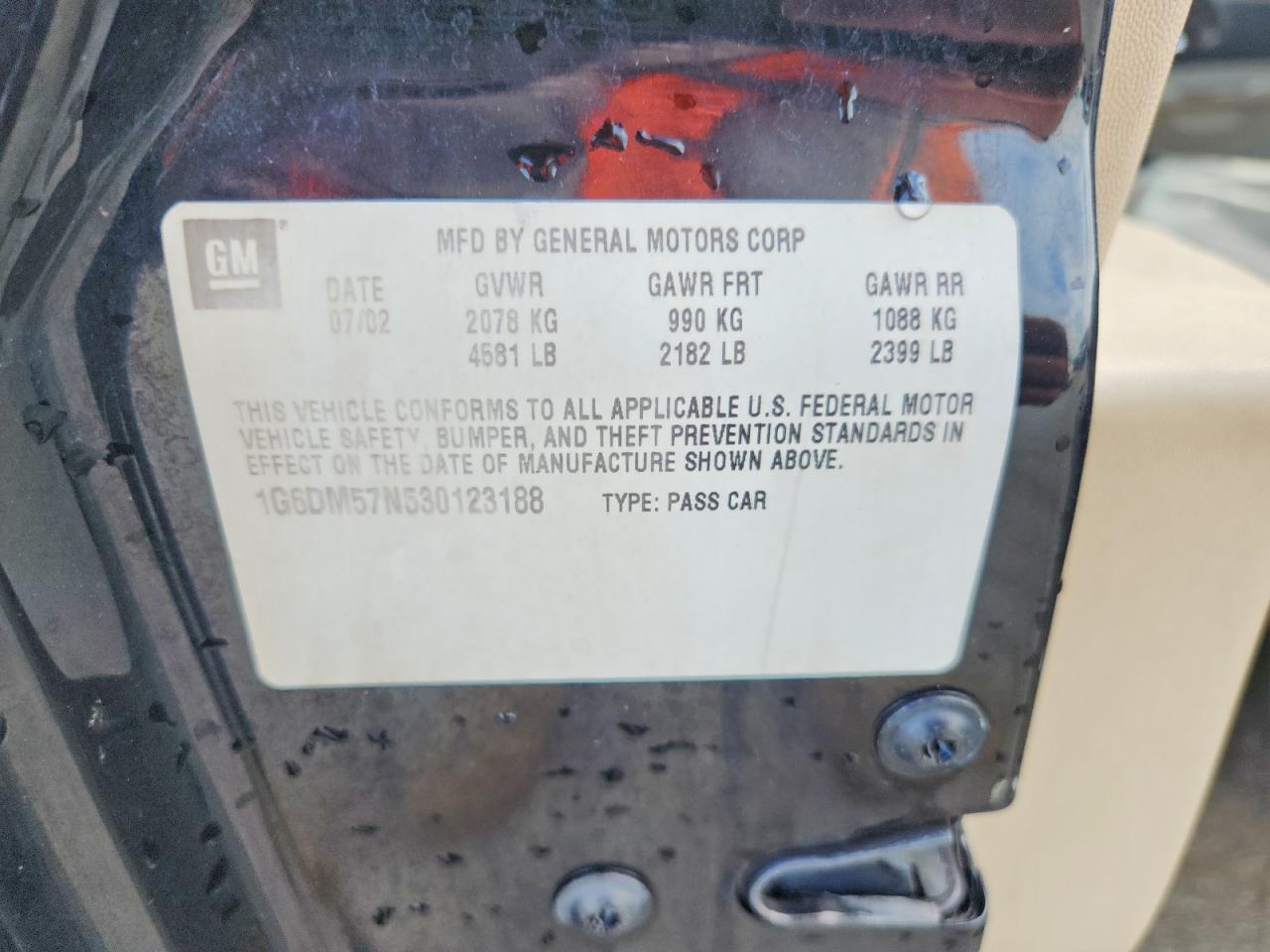 2004 CADILLAC Cts VIN 1G6DM577740120313 photo 12